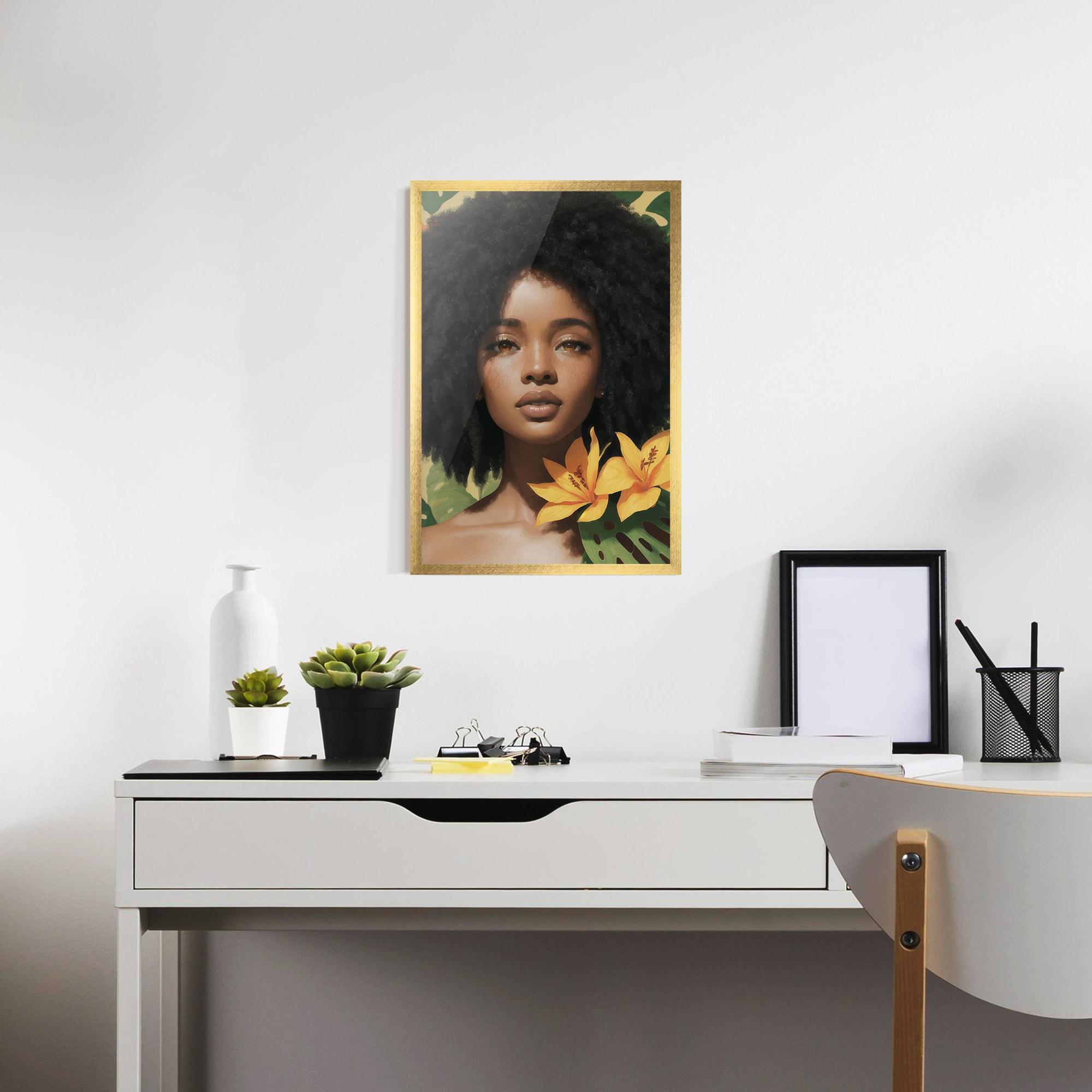 Gerahmte Poster Beautiful African Girl mockup 7