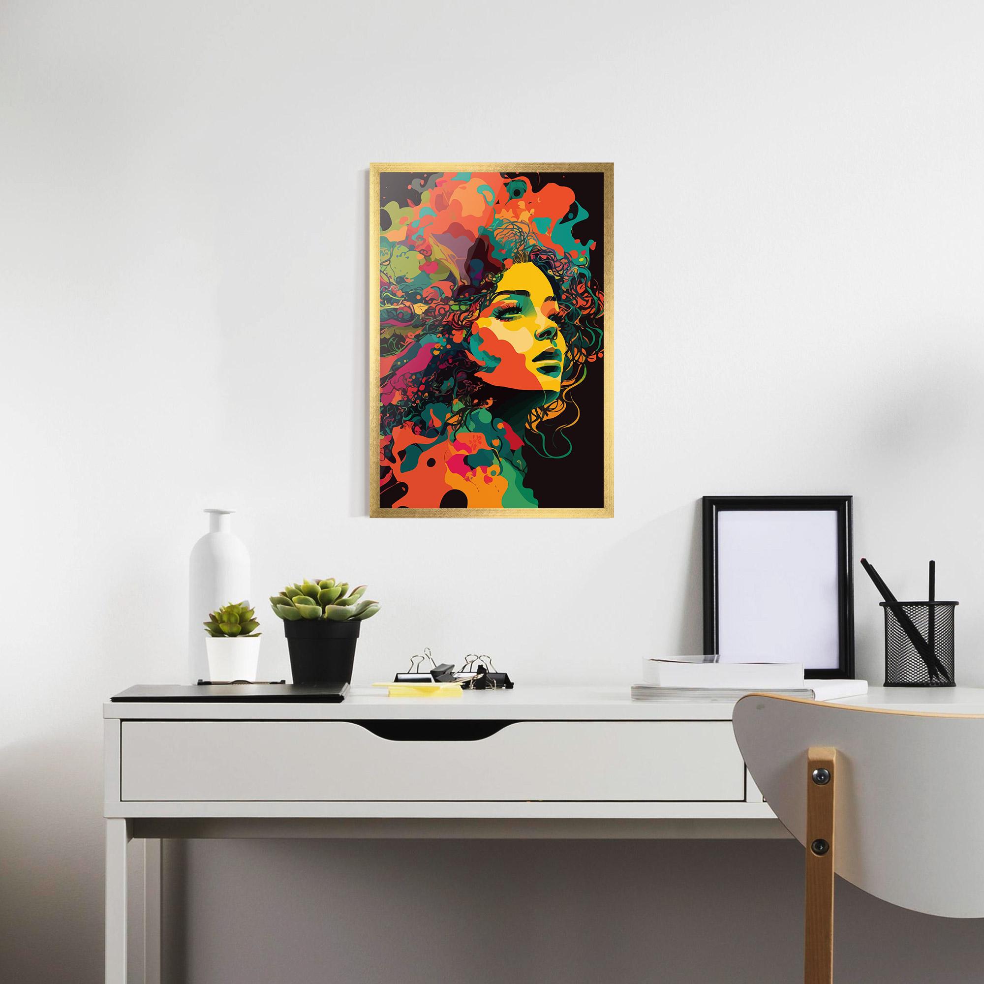 Gerahmte Poster Colorful African Woman mockup 7