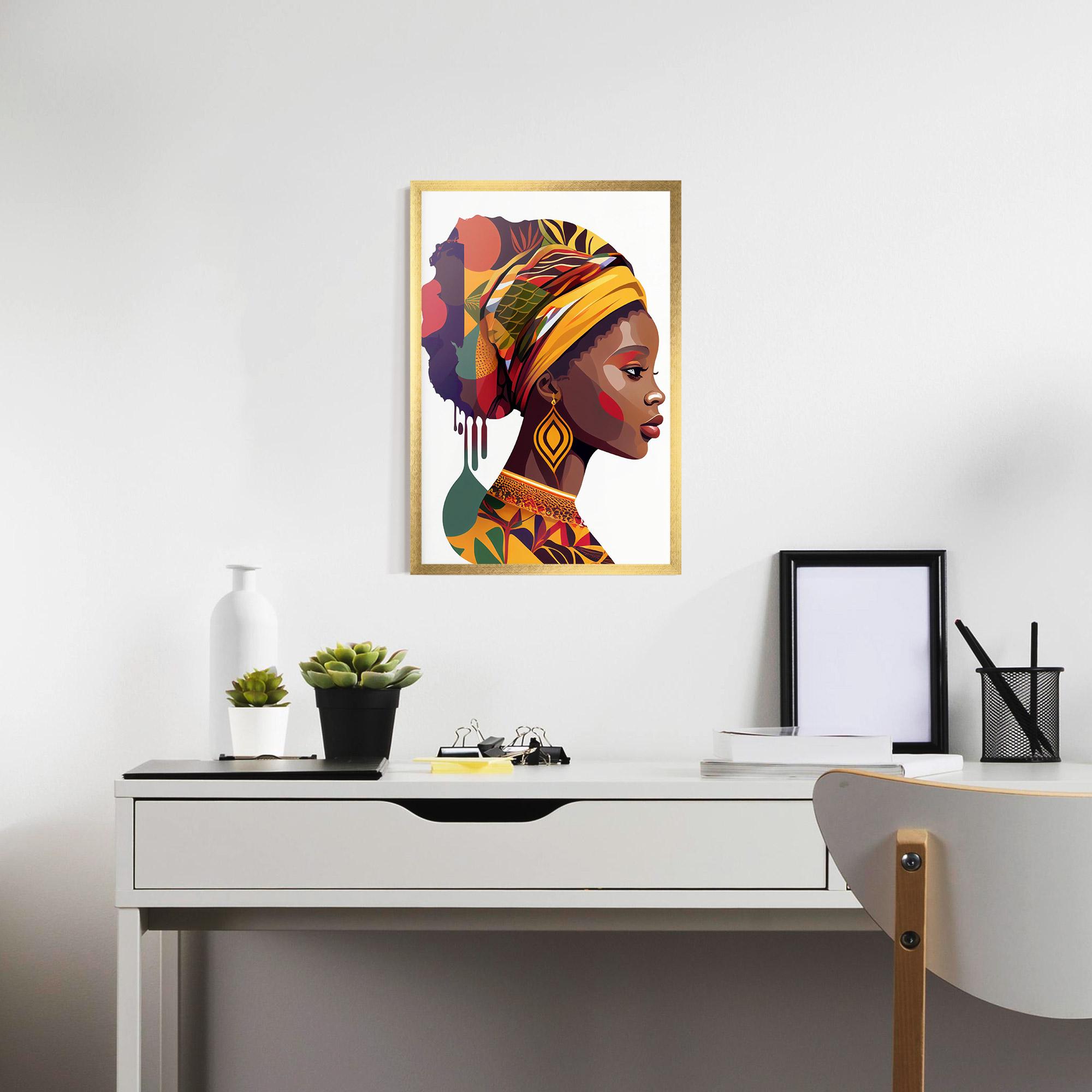 Gerahmte Poster Colorful African mockup 7