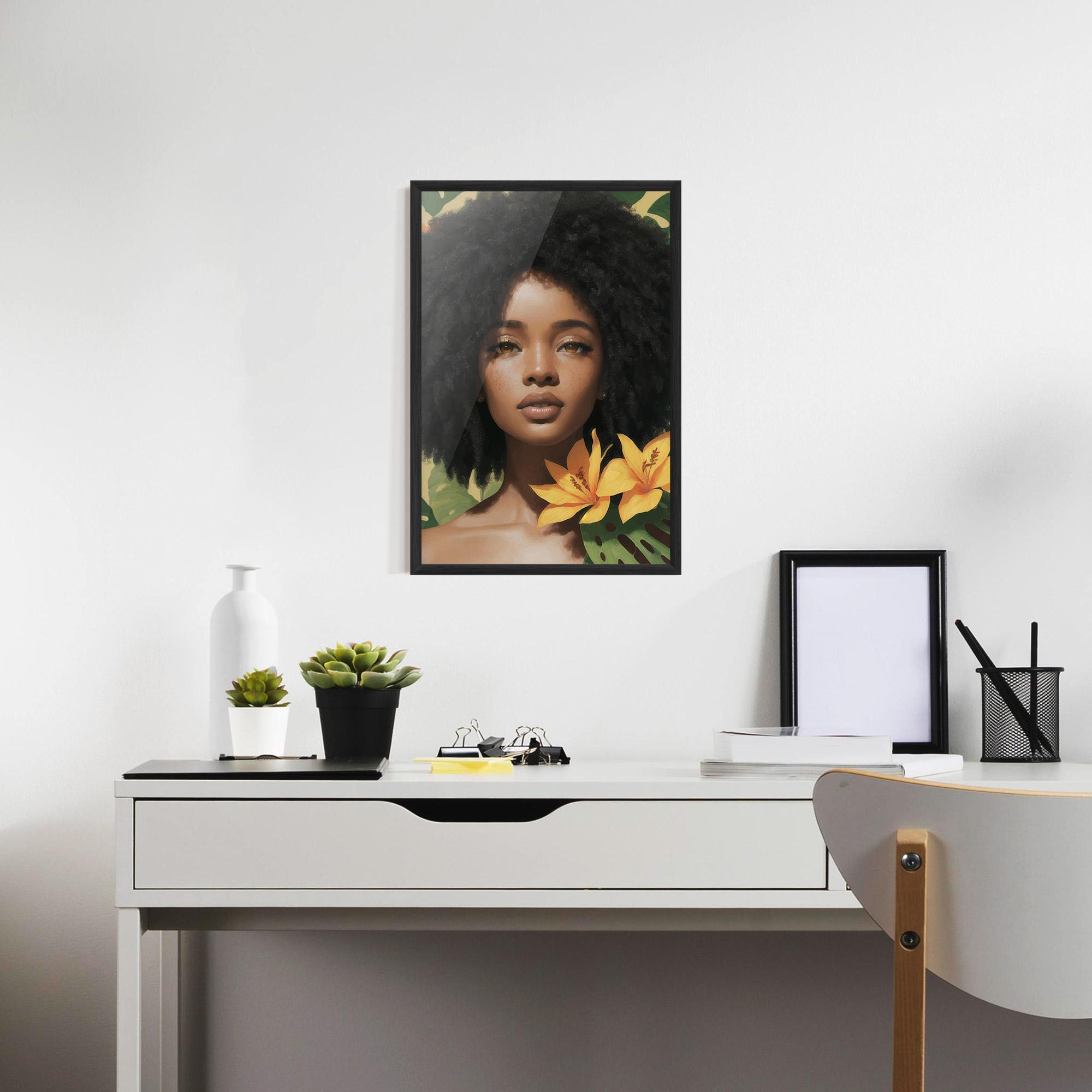 Gerahmte Poster Beautiful African Girl mockup 7