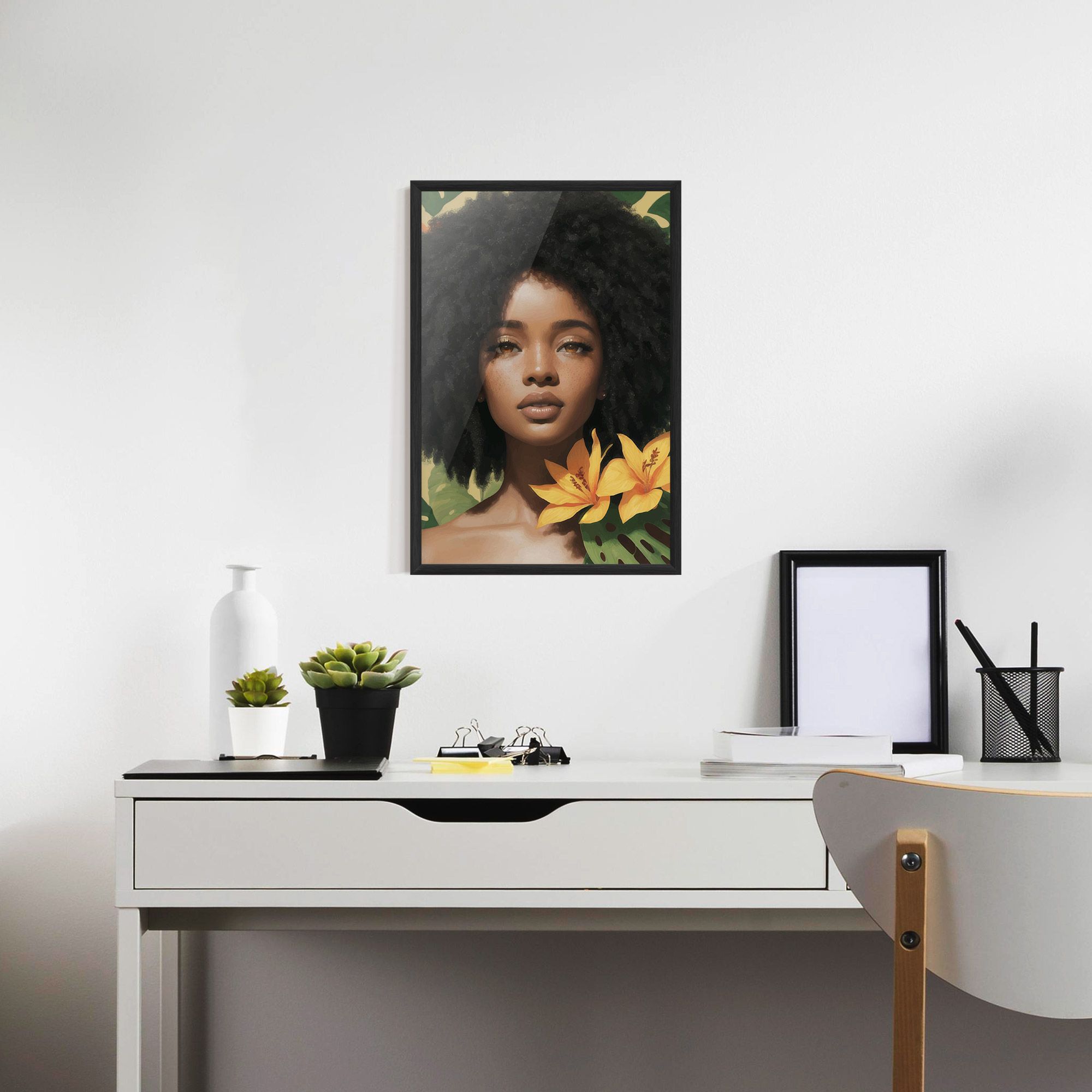 Beautiful African Girl mockup 7