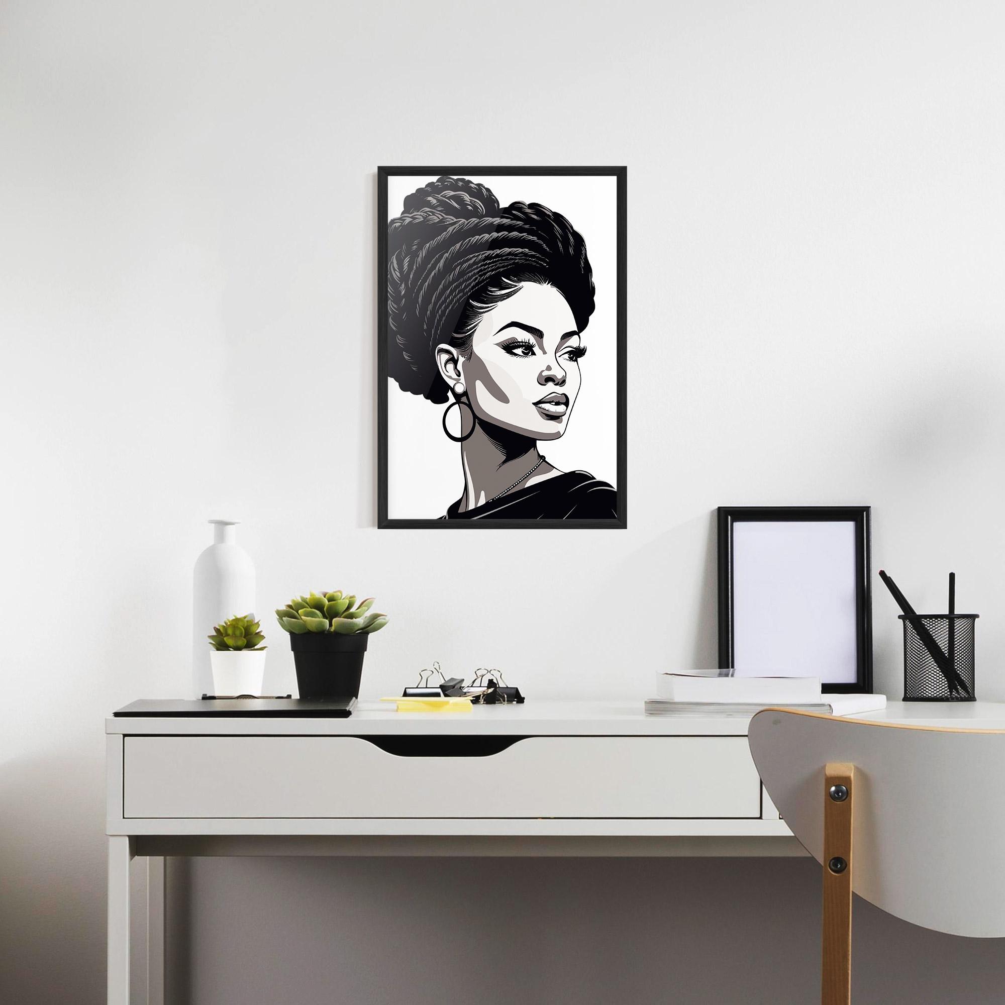 Gerahmte Poster Brown Skin Woman mockup 7