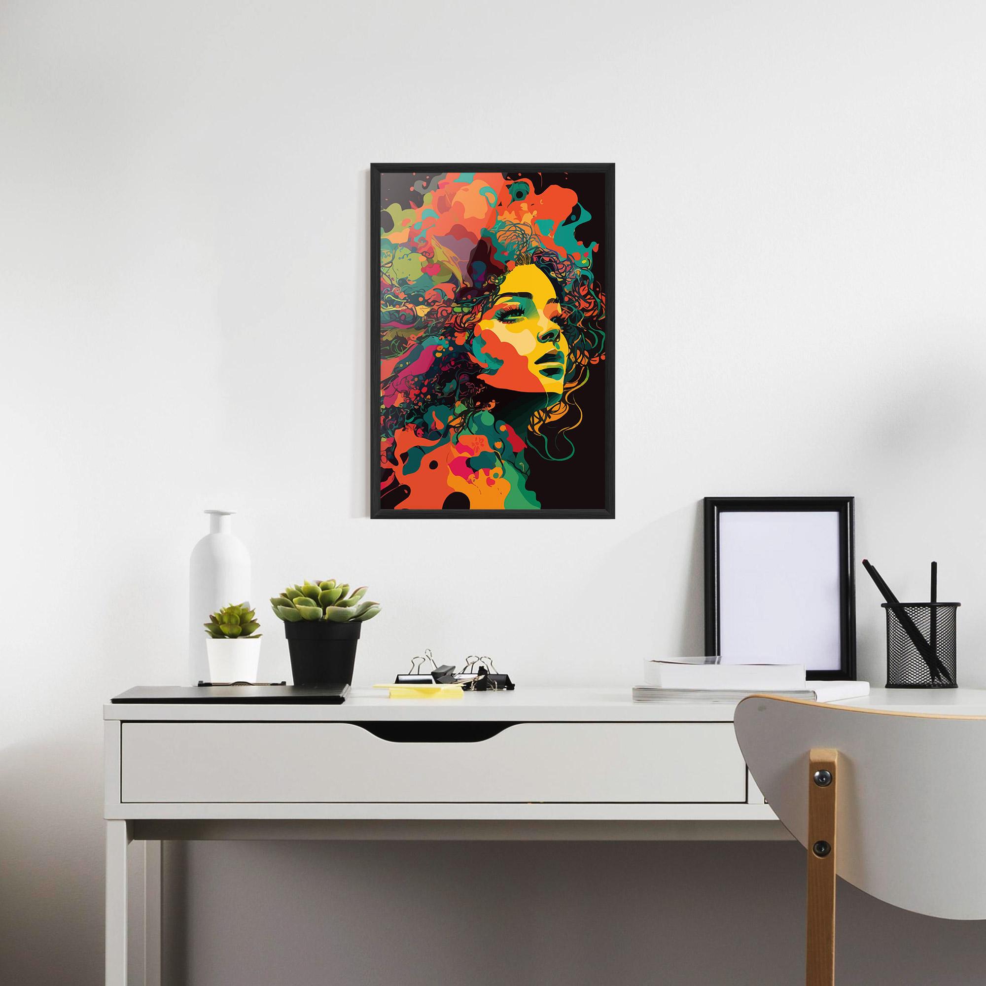 Gerahmte Poster Colorful African Woman mockup 7