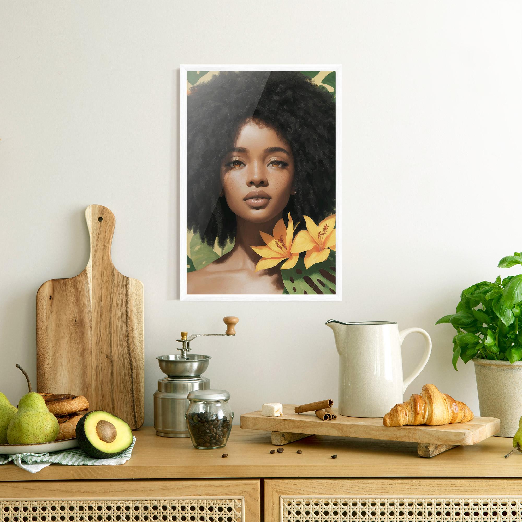 Gerahmte Poster Beautiful African Girl mockup 8