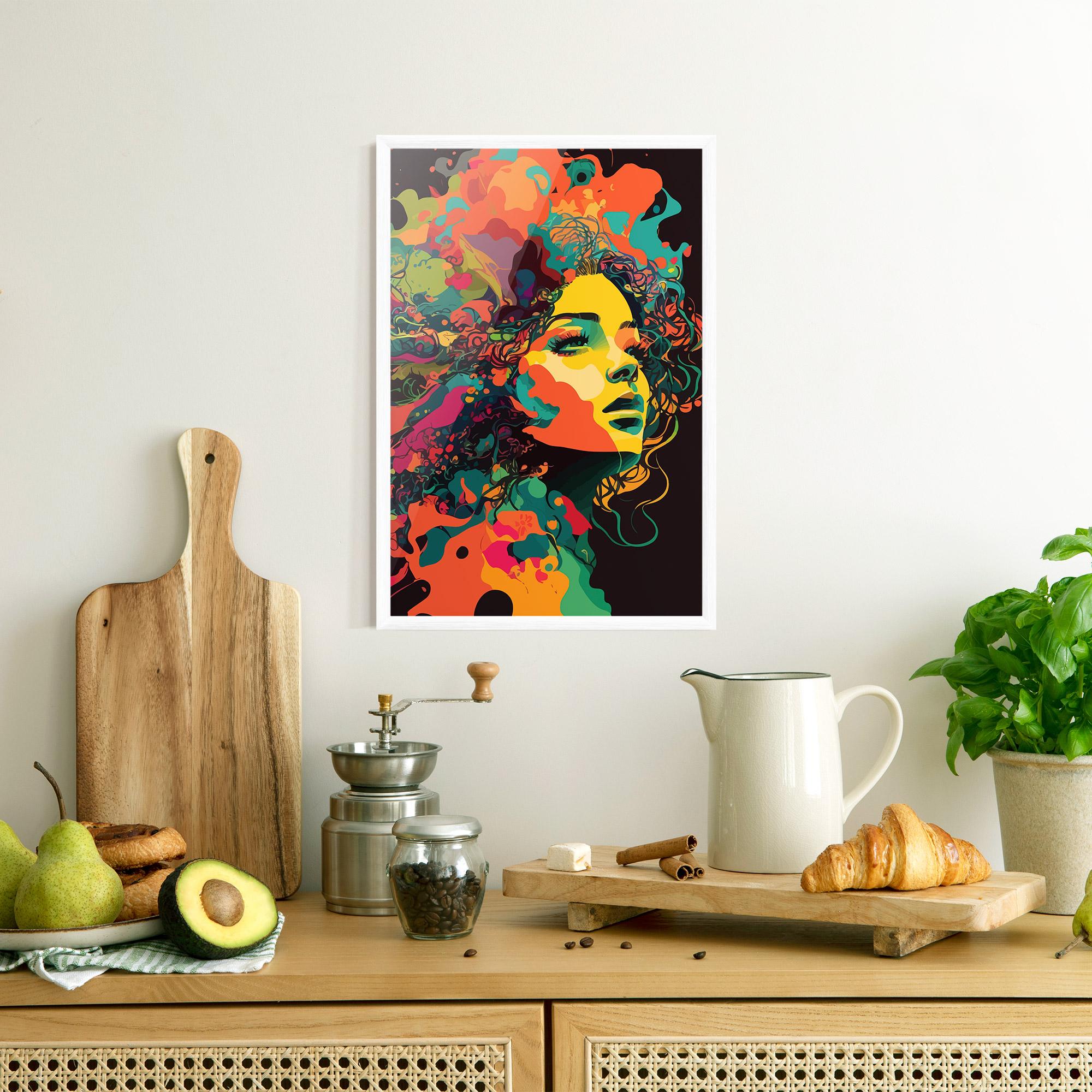 Gerahmte Poster Colorful African Woman mockup 8