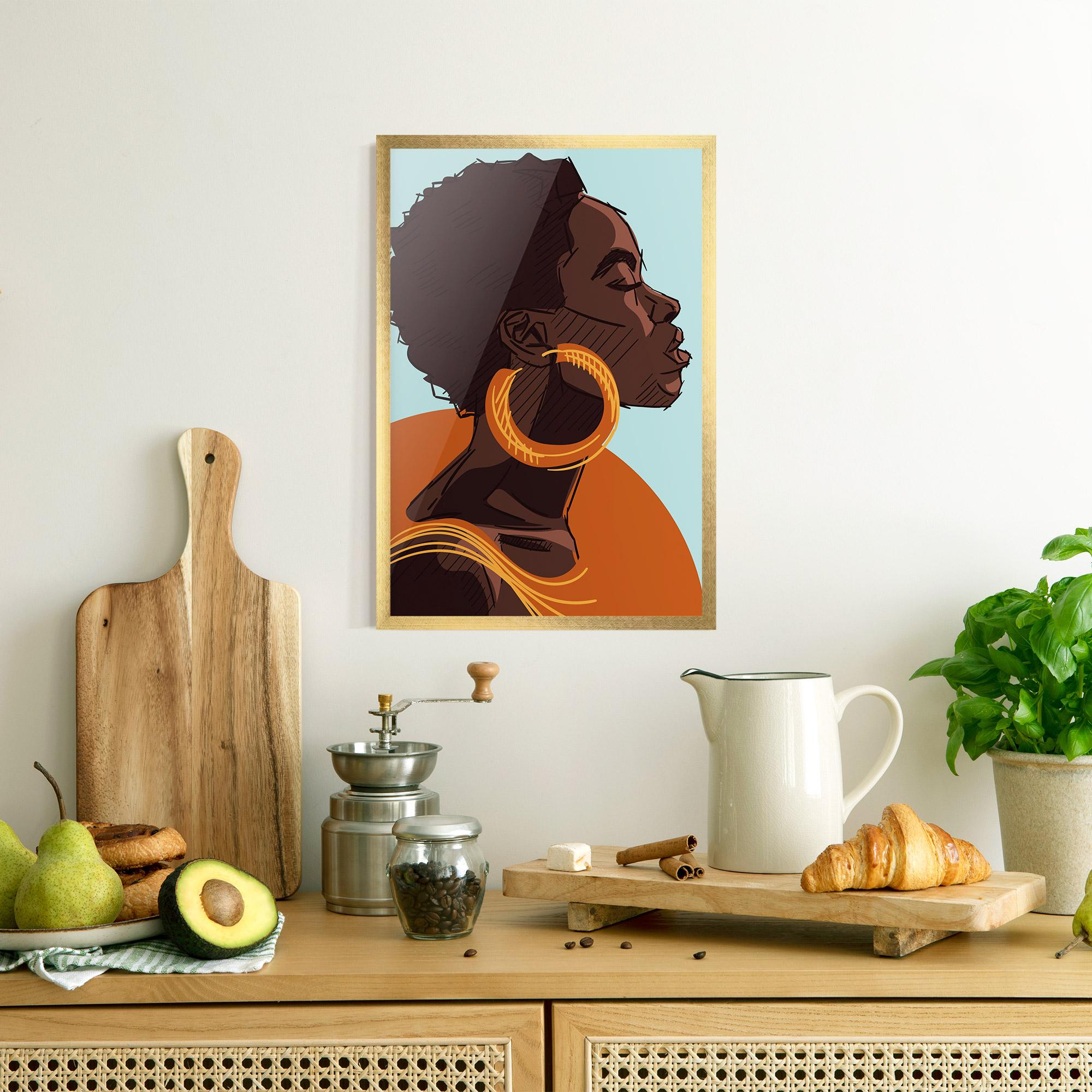 Gerahmte Poster African Short Hair mockup 8