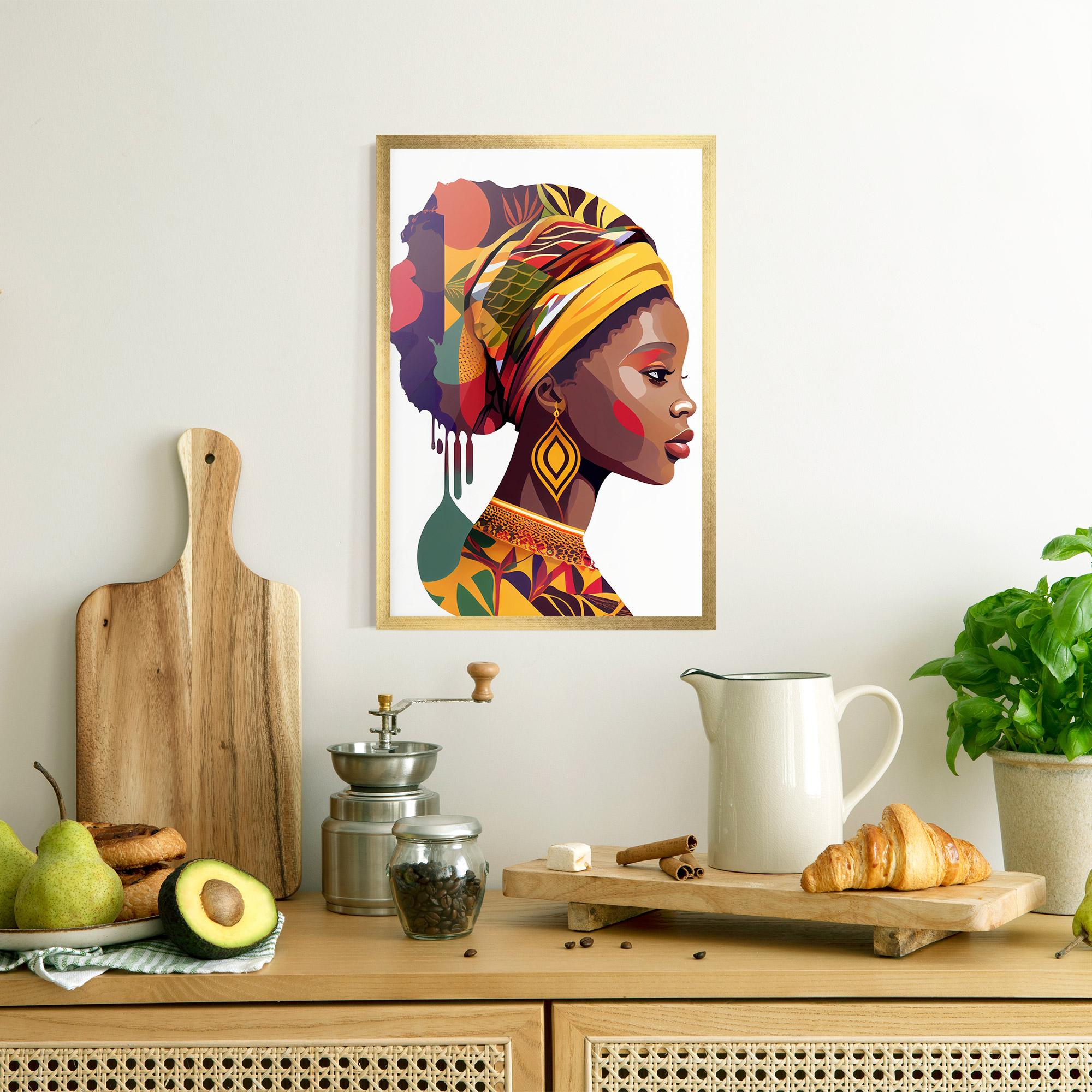 Gerahmte Poster Colorful African mockup 8