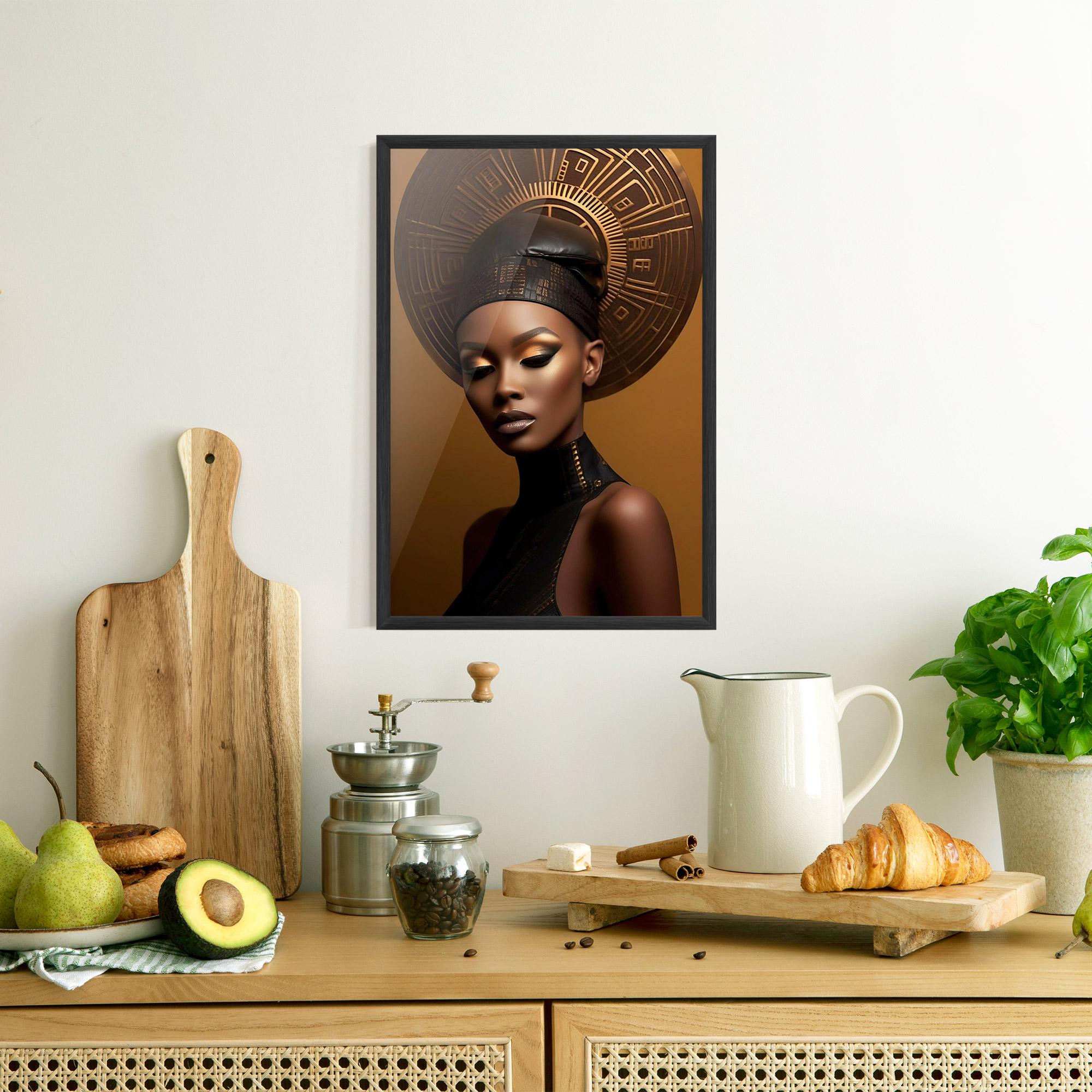 Gerahmte Poster African Abstract Art mockup 8