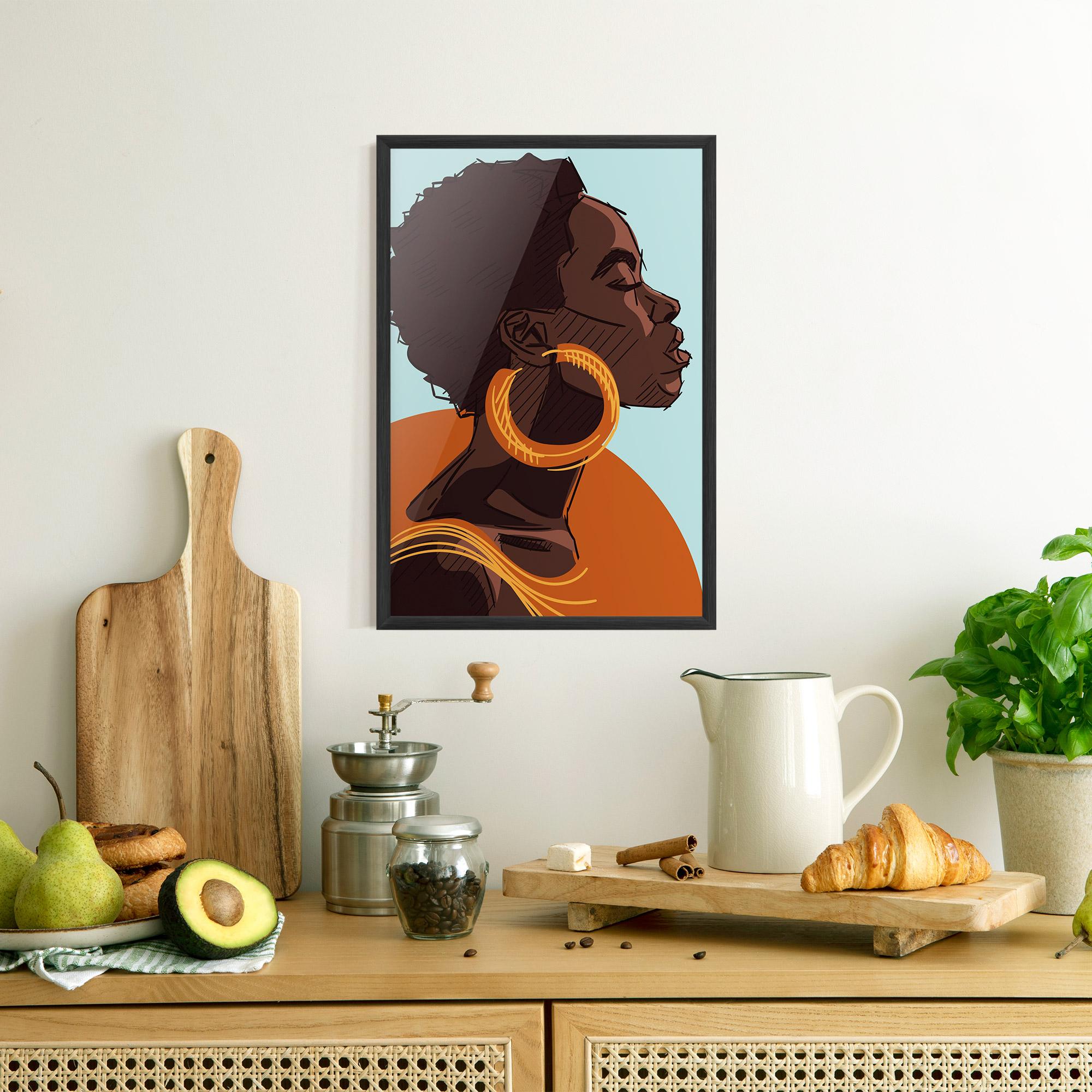 Gerahmte Poster African Short Hair mockup 8
