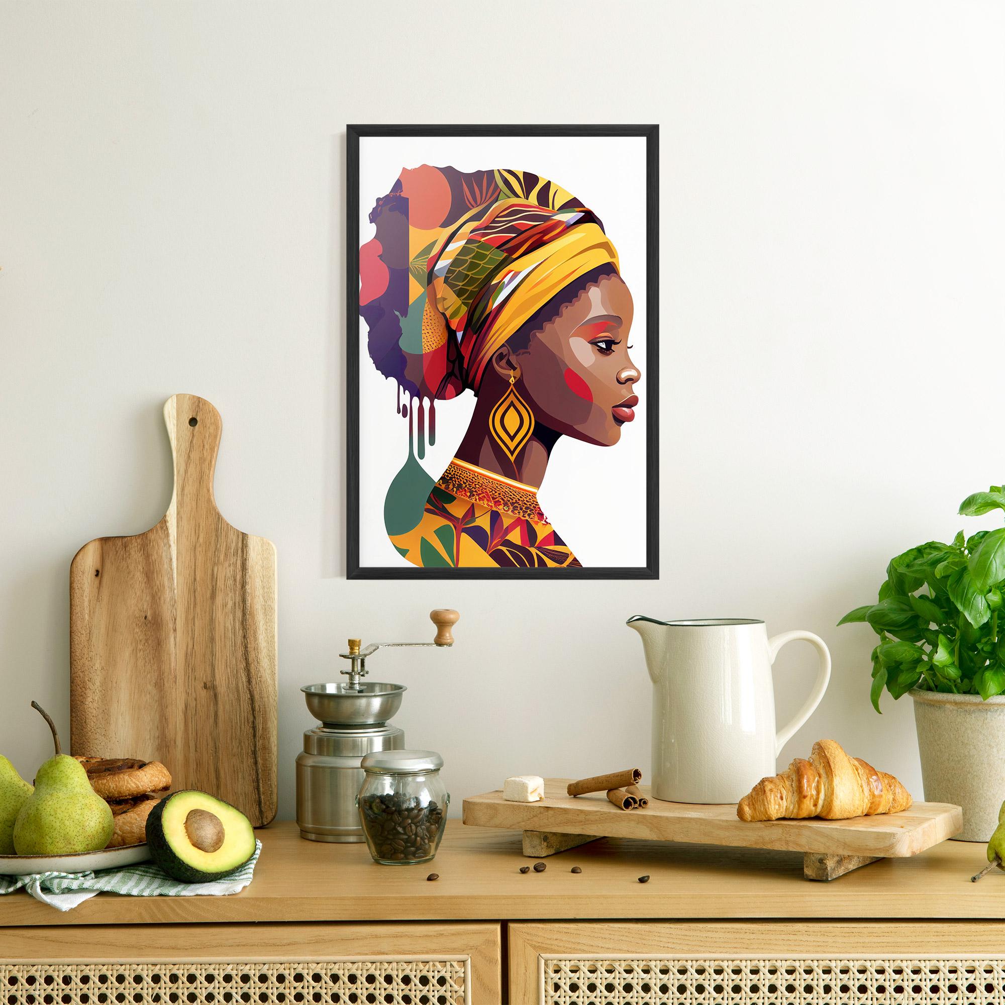 Gerahmte Poster Colorful African mockup 8