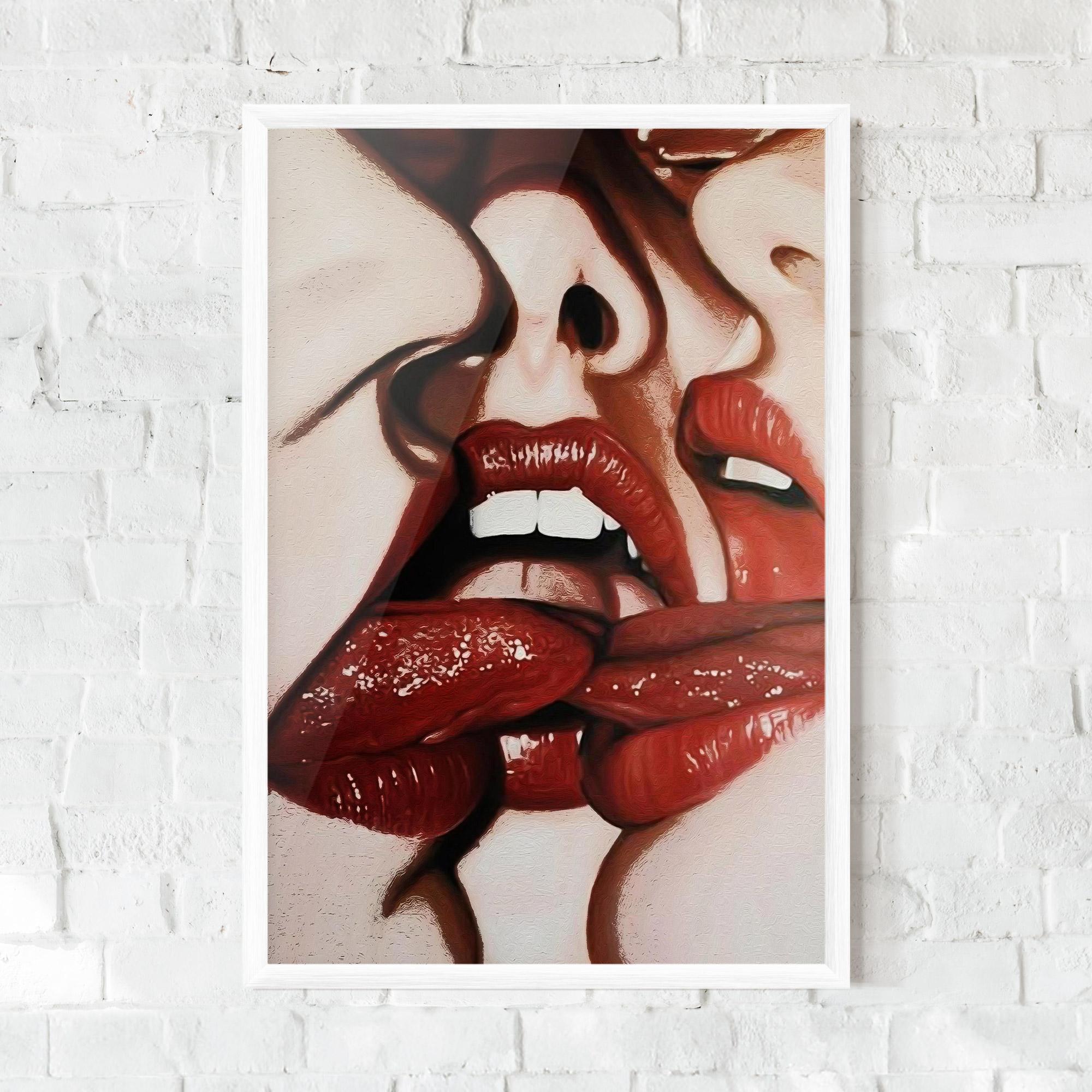 Gerahmte Poster Tree Red Lips mockup 0