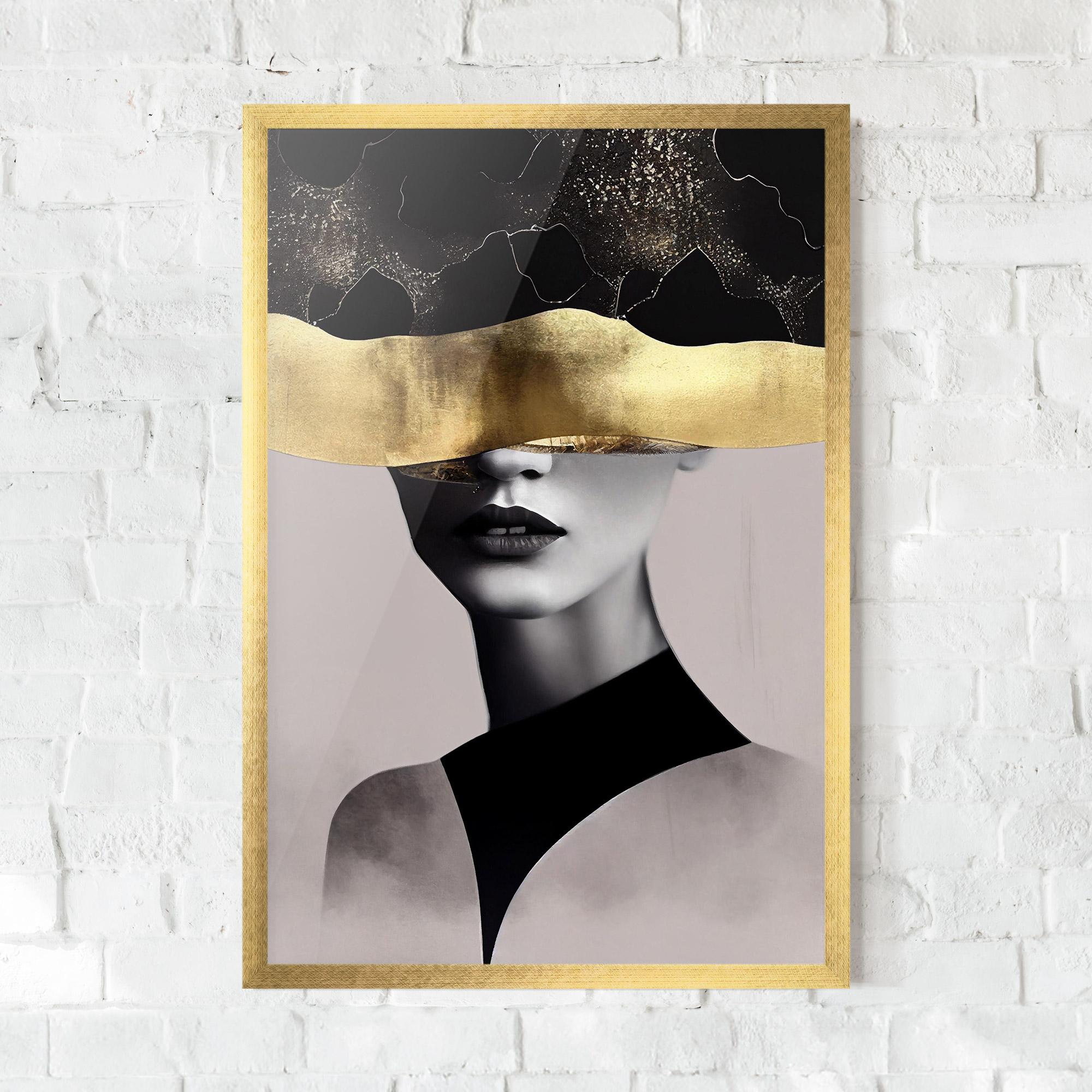 Gerahmte Poster Grey Lips mockup 0