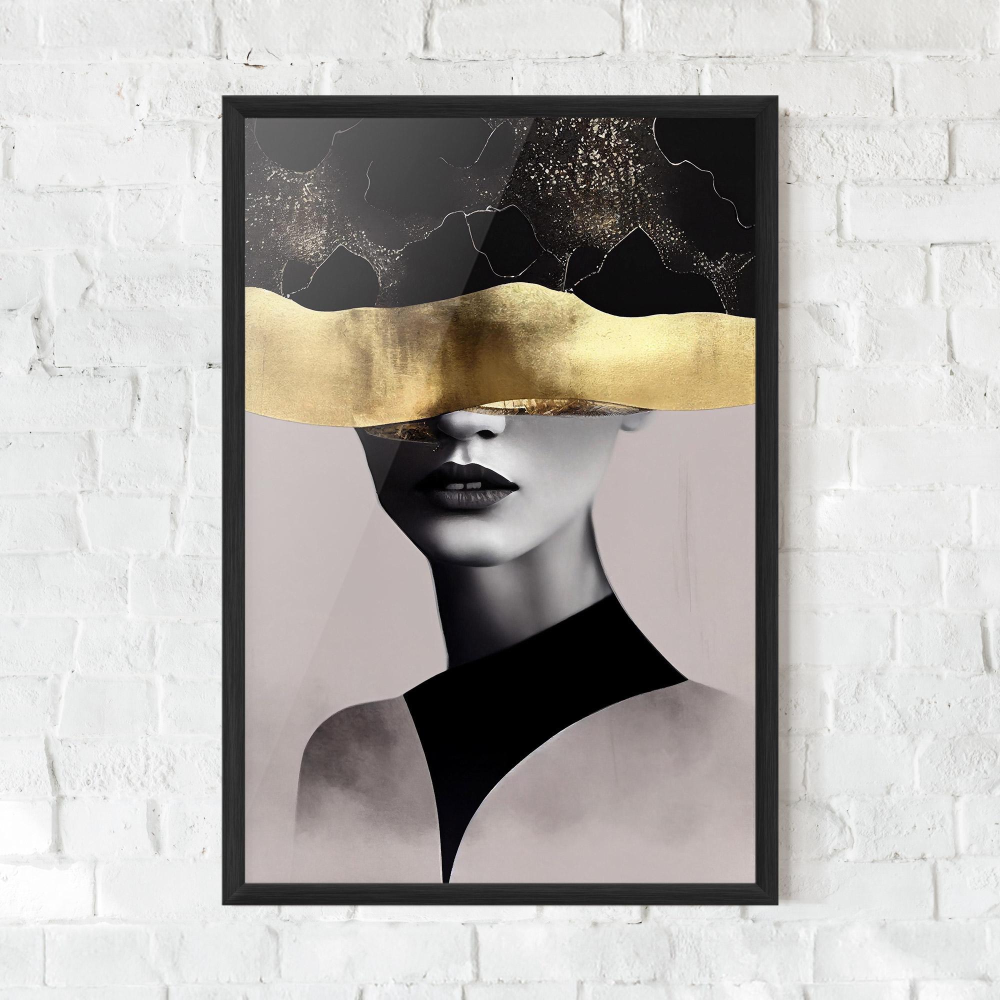 Gerahmte Poster Grey Lips mockup 0