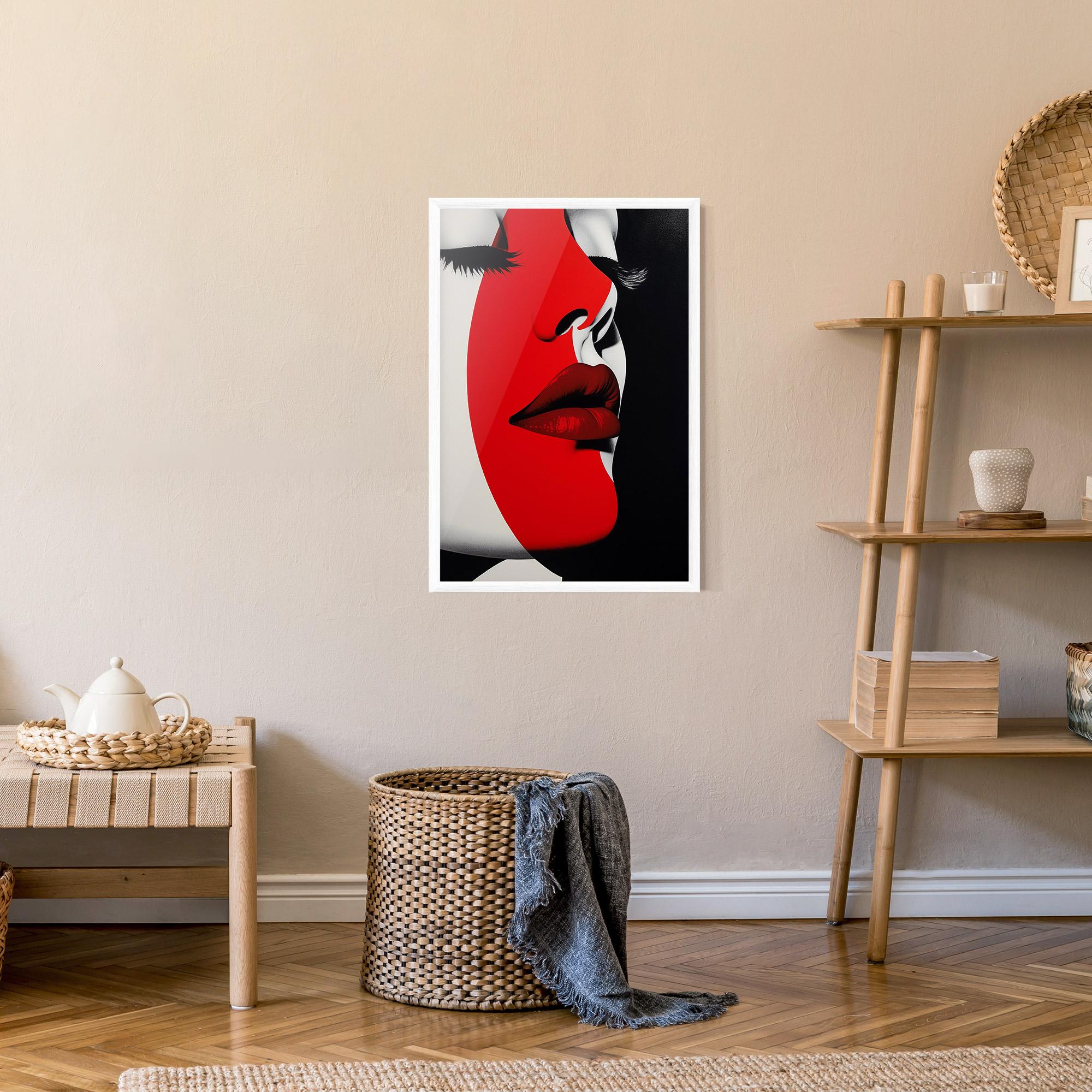 Gerahmte Poster Dark Red Lips mockup 9