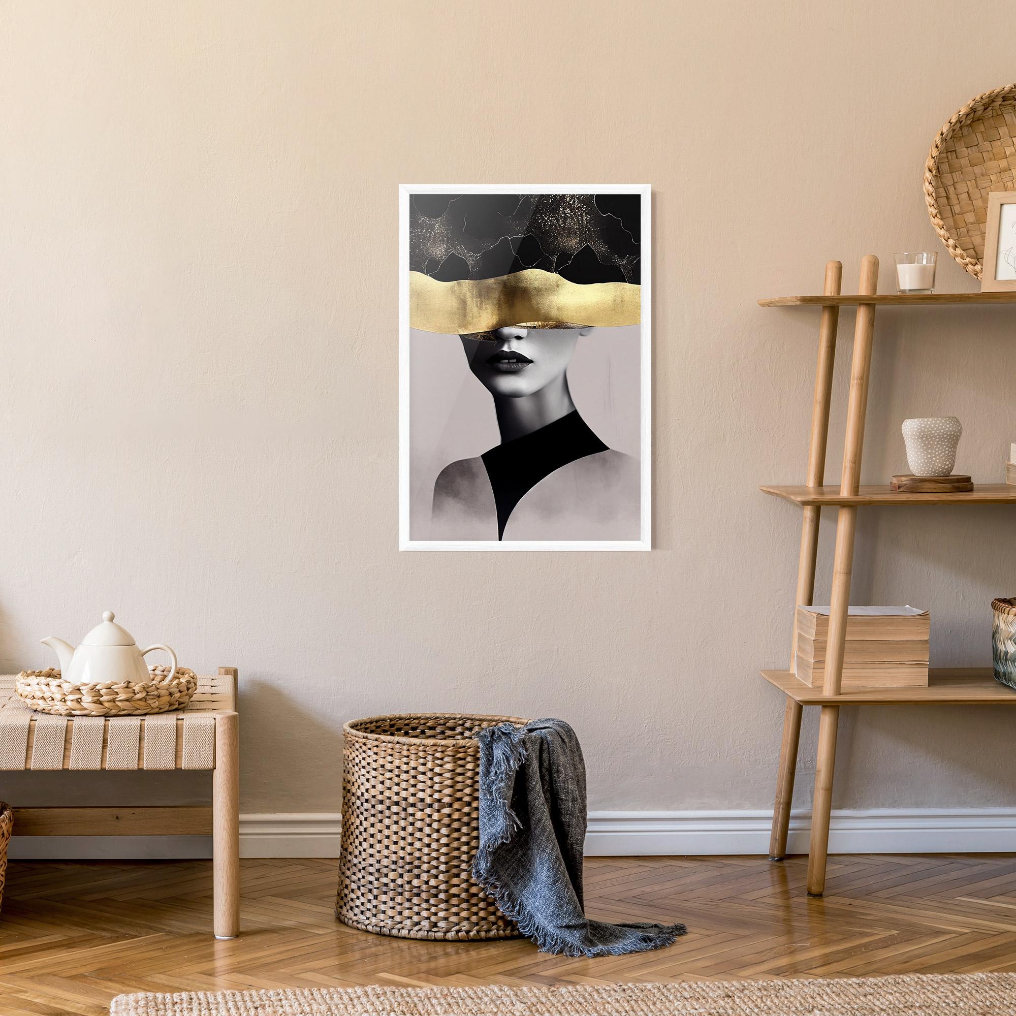 Gerahmte Poster Grey Lips mockup 9