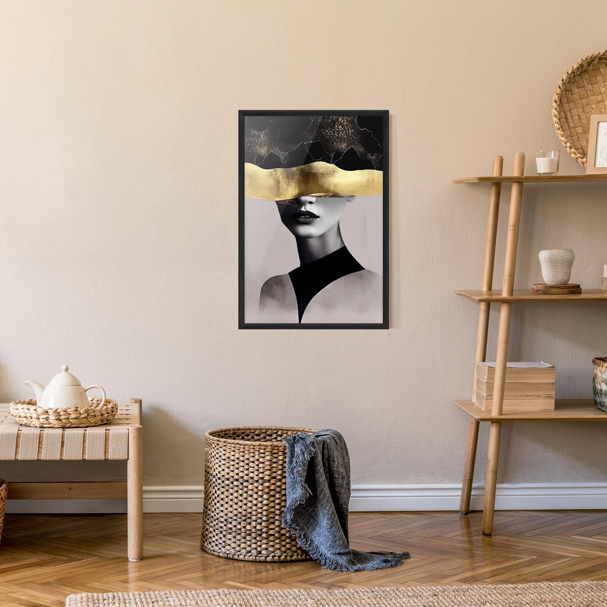 Gerahmte Poster Grey Lips mockup 9