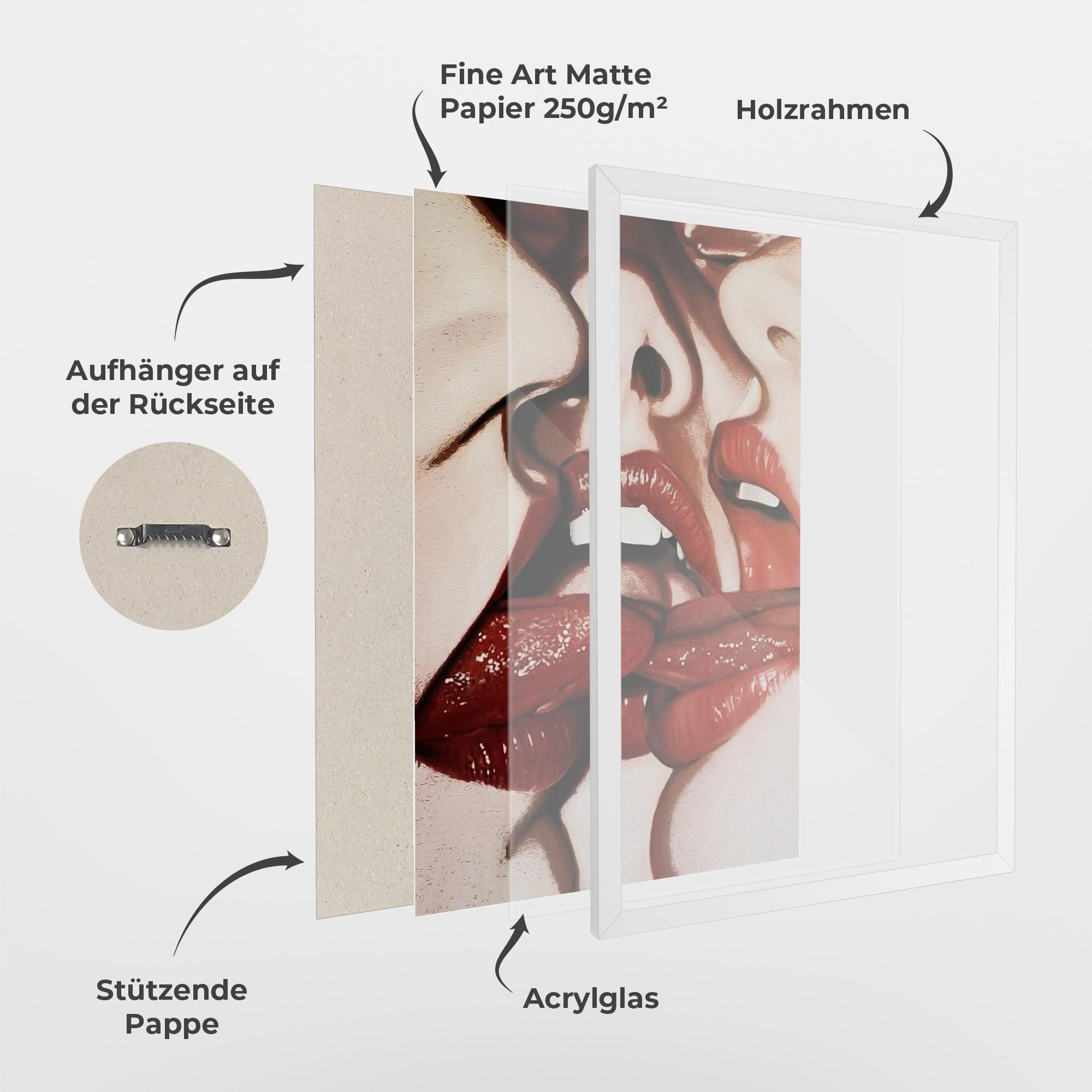 Gerahmte Poster Tree Red Lips mockup 1