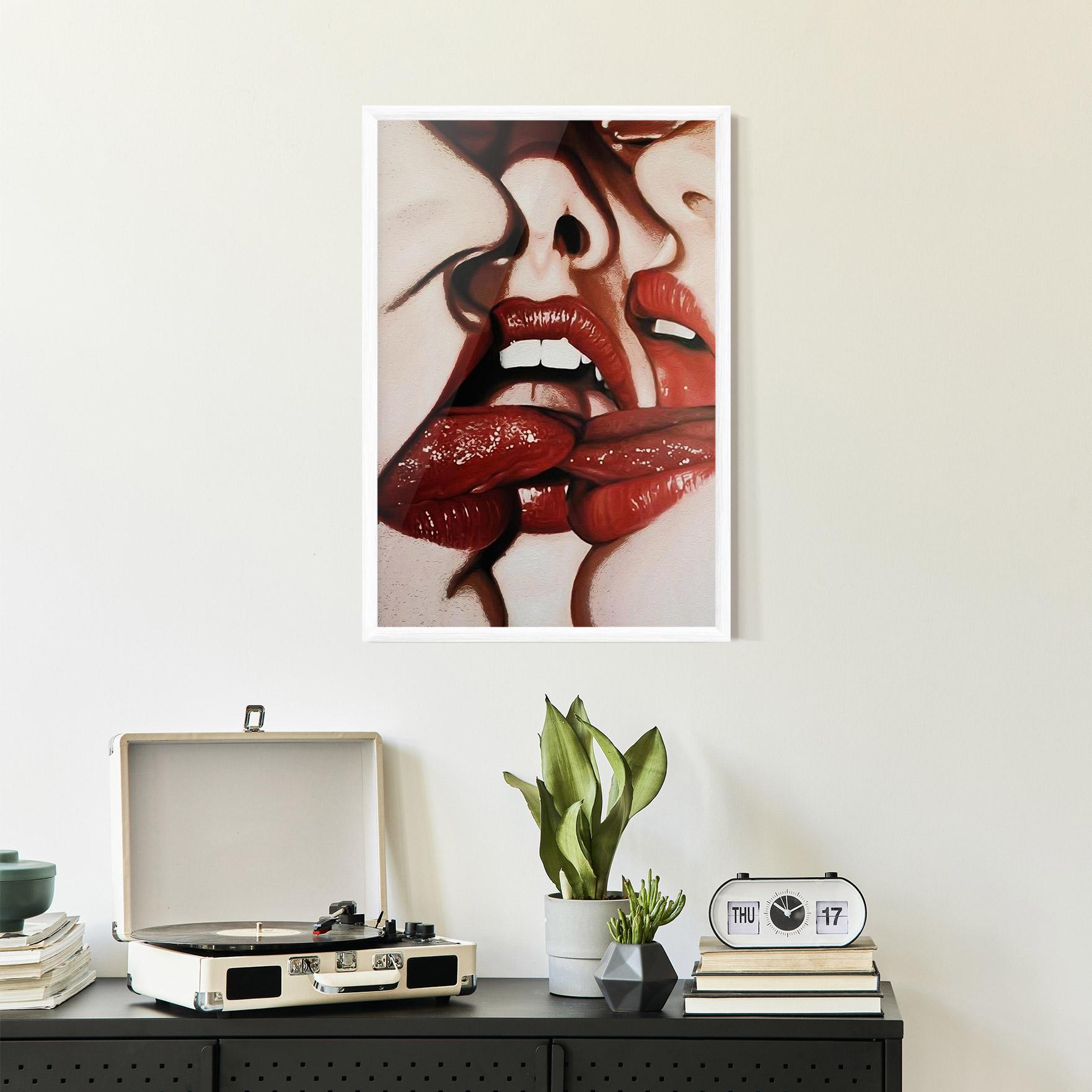 Gerahmte Poster Tree Red Lips mockup 2