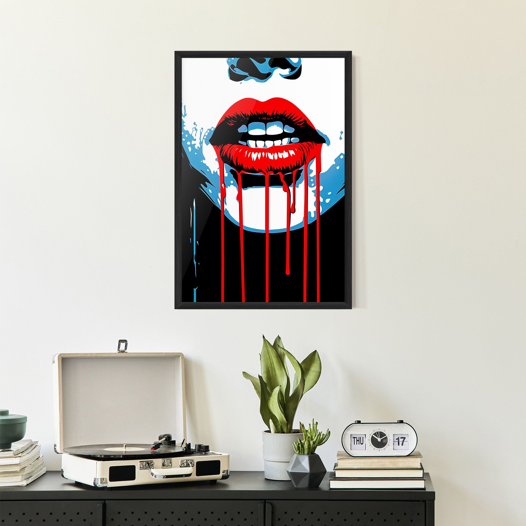 Red Lipstick Flowing mockup 2
