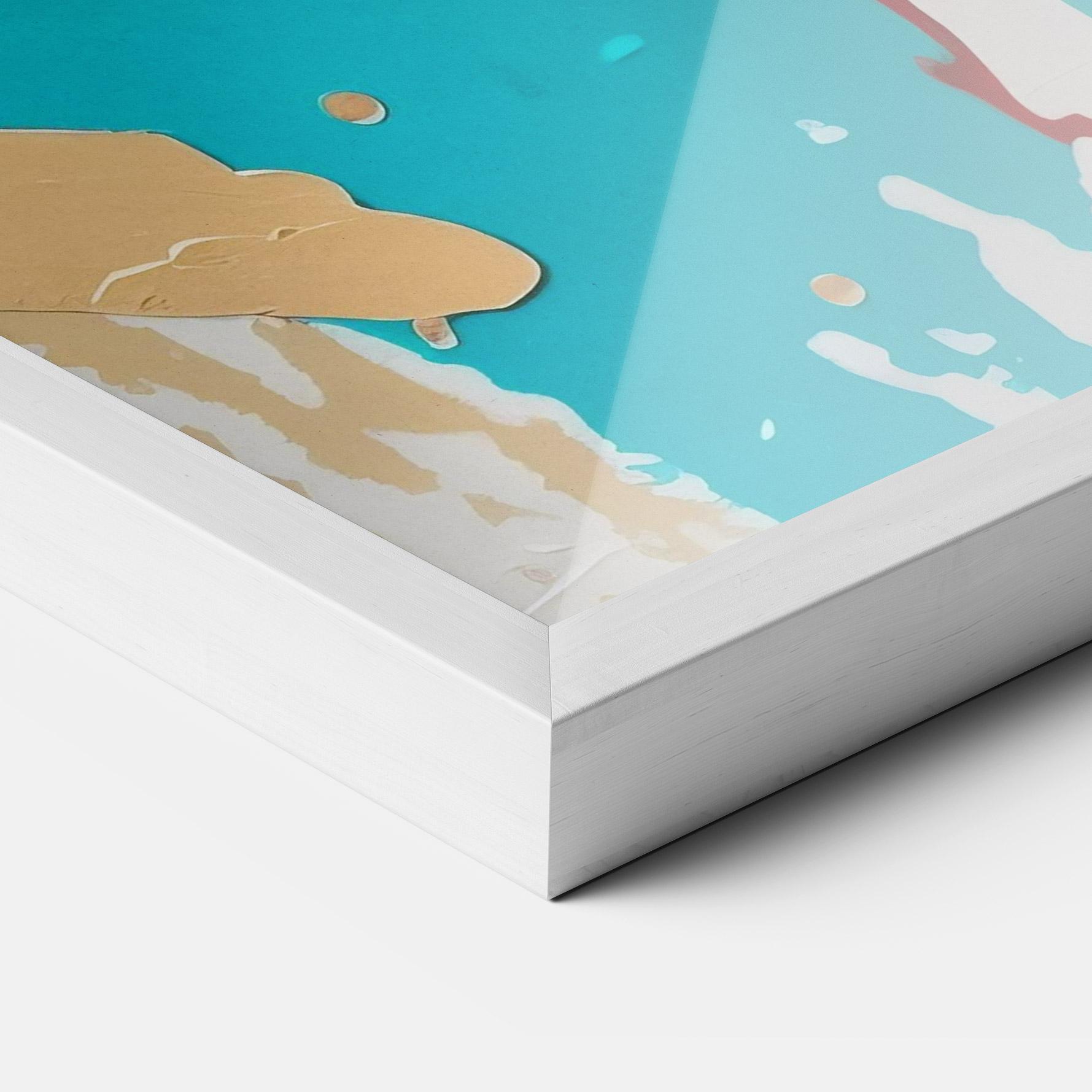 Gerahmte Poster Red Gold Lips mockup 3