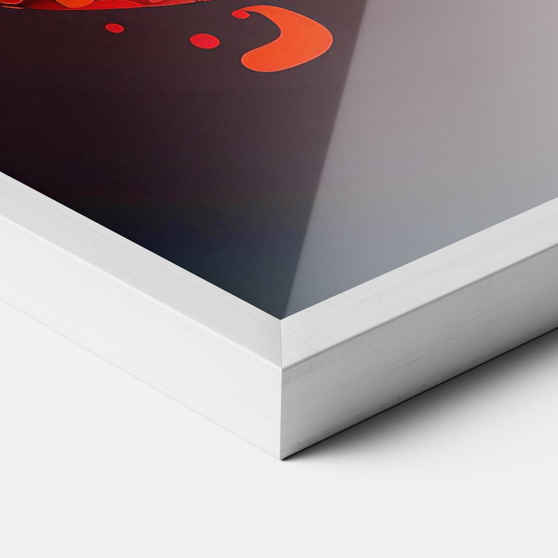 Gerahmte Poster Red Lips With Word Lips It mockup 3