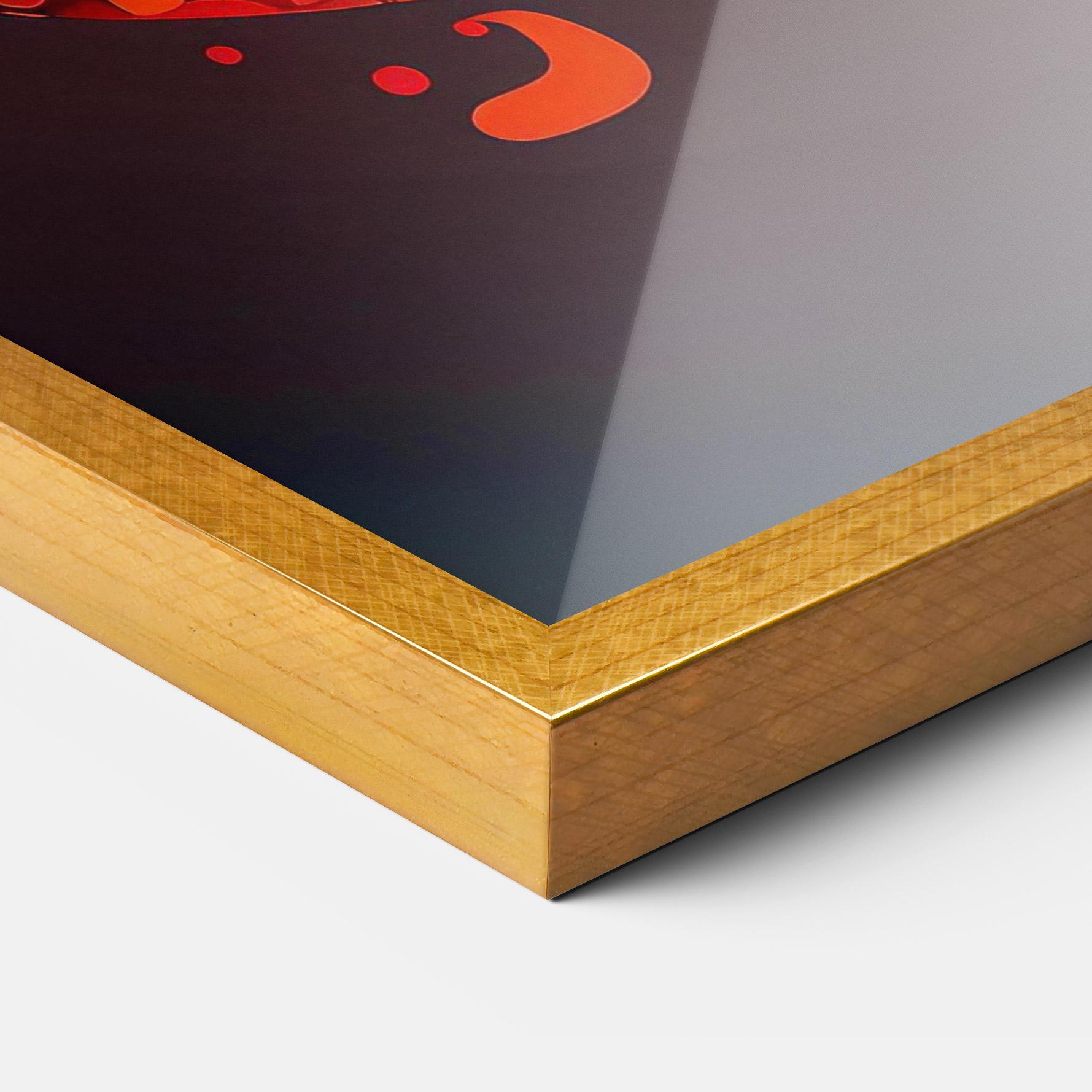 Gerahmte Poster Red Lips With Word Lips It mockup 3