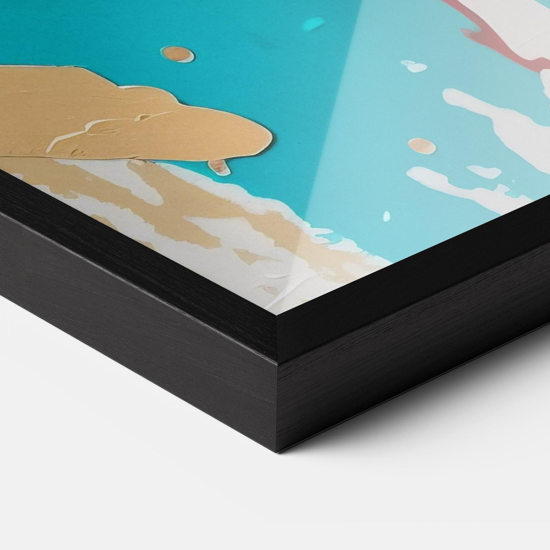 Gerahmte Poster Red Gold Lips mockup 3