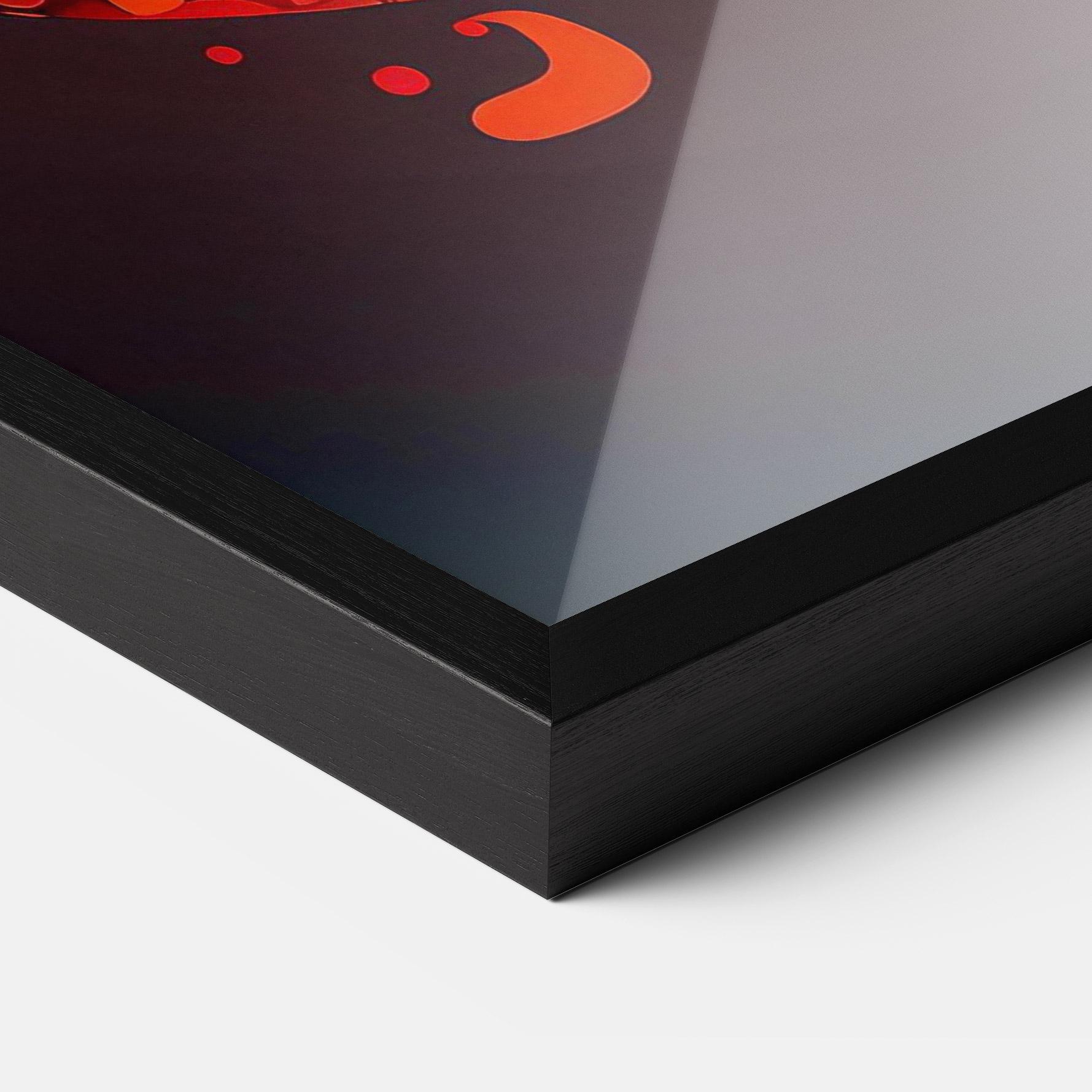 Gerahmte Poster Red Lips With Word Lips It mockup 3