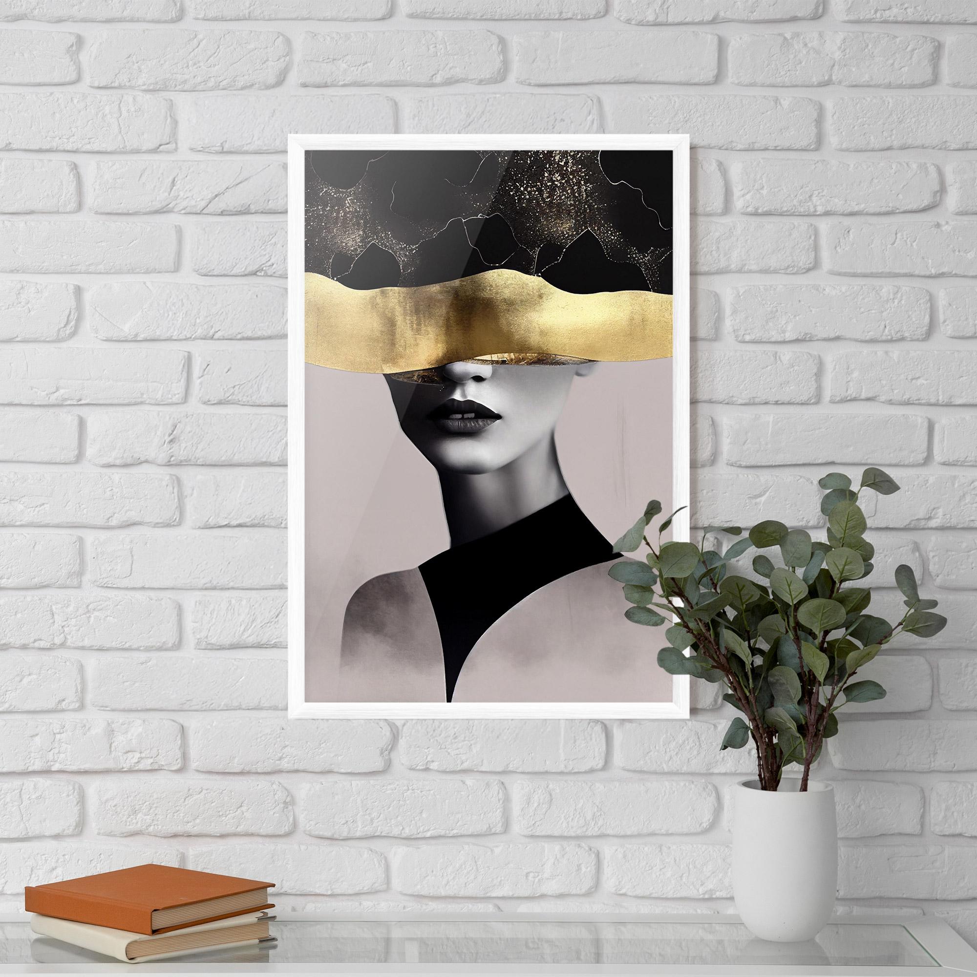 Gerahmte Poster Grey Lips mockup 5