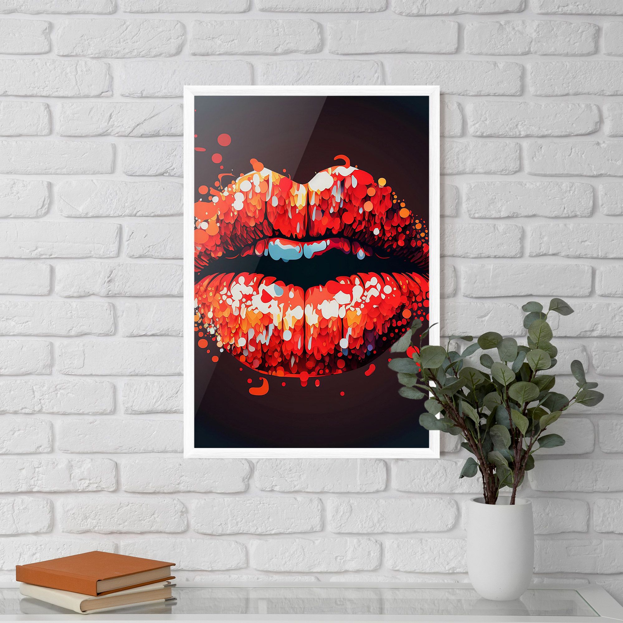 Red Lips With Word Lips It mockup 5