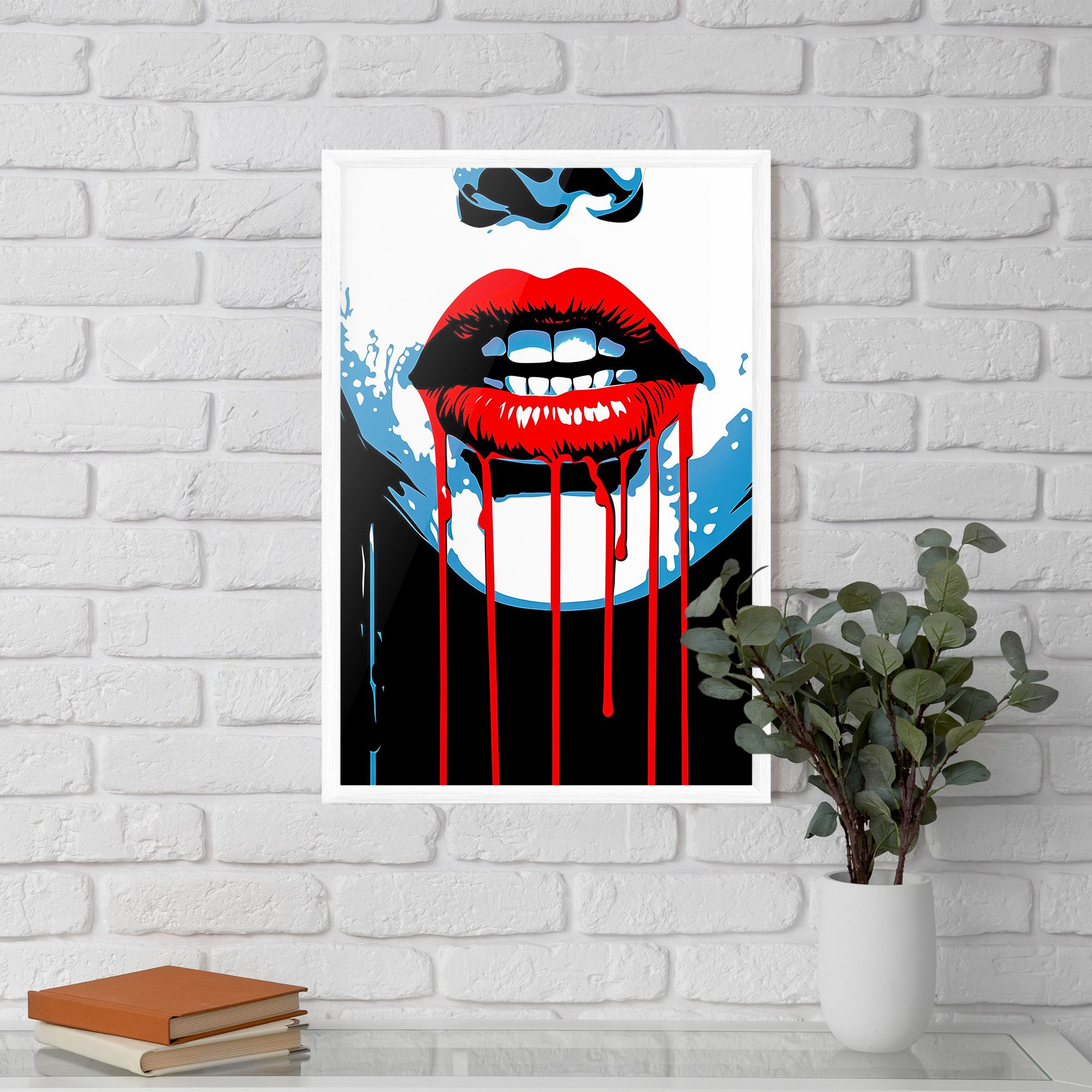 Red Lipstick Flowing mockup 5