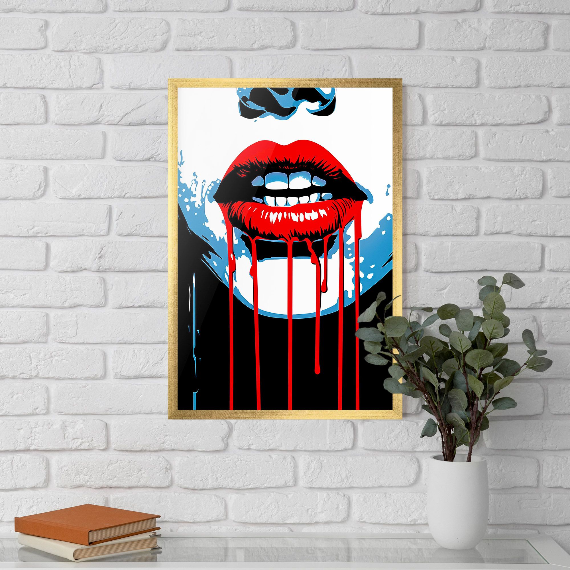 Red Lipstick Flowing mockup 5