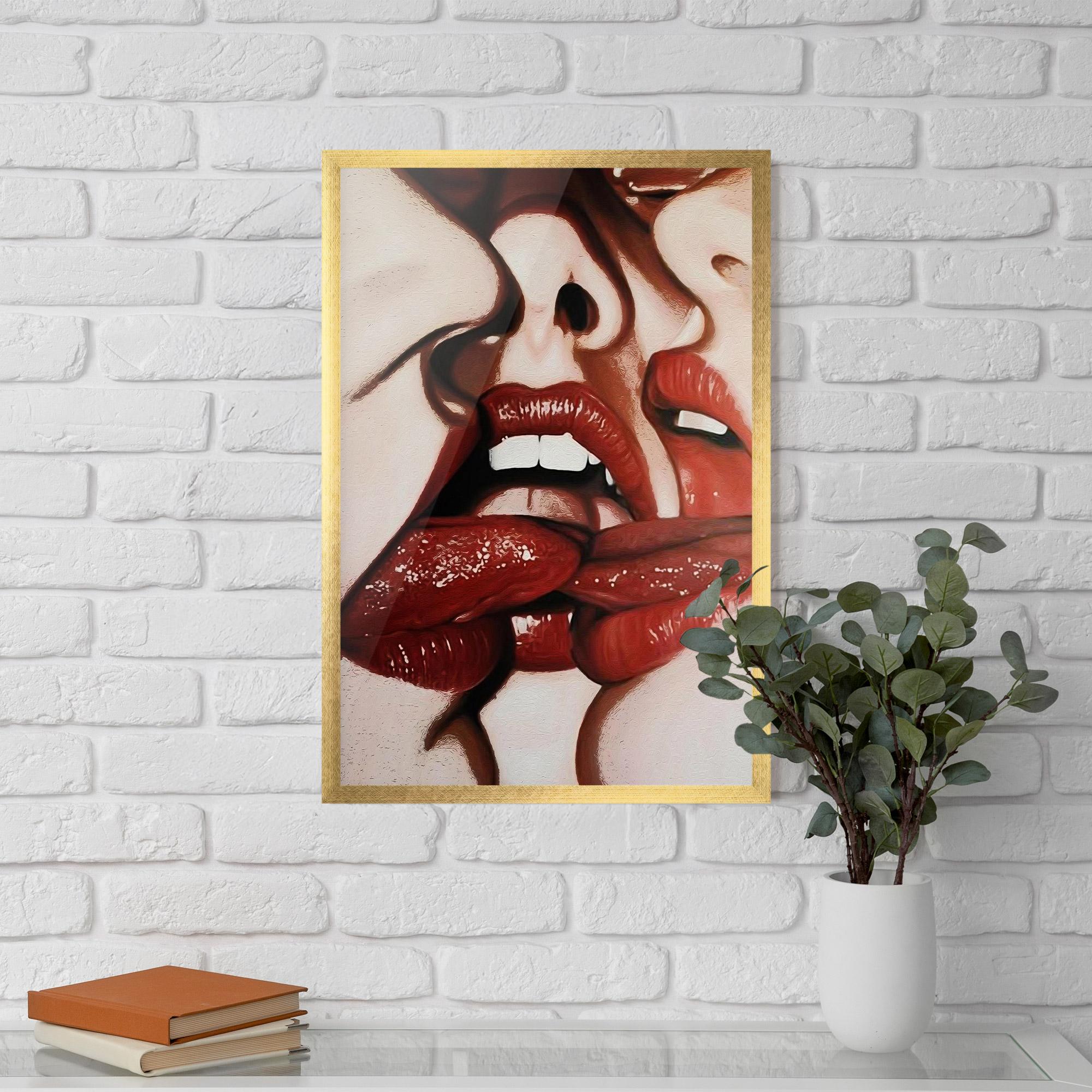 Gerahmte Poster Tree Red Lips mockup 5