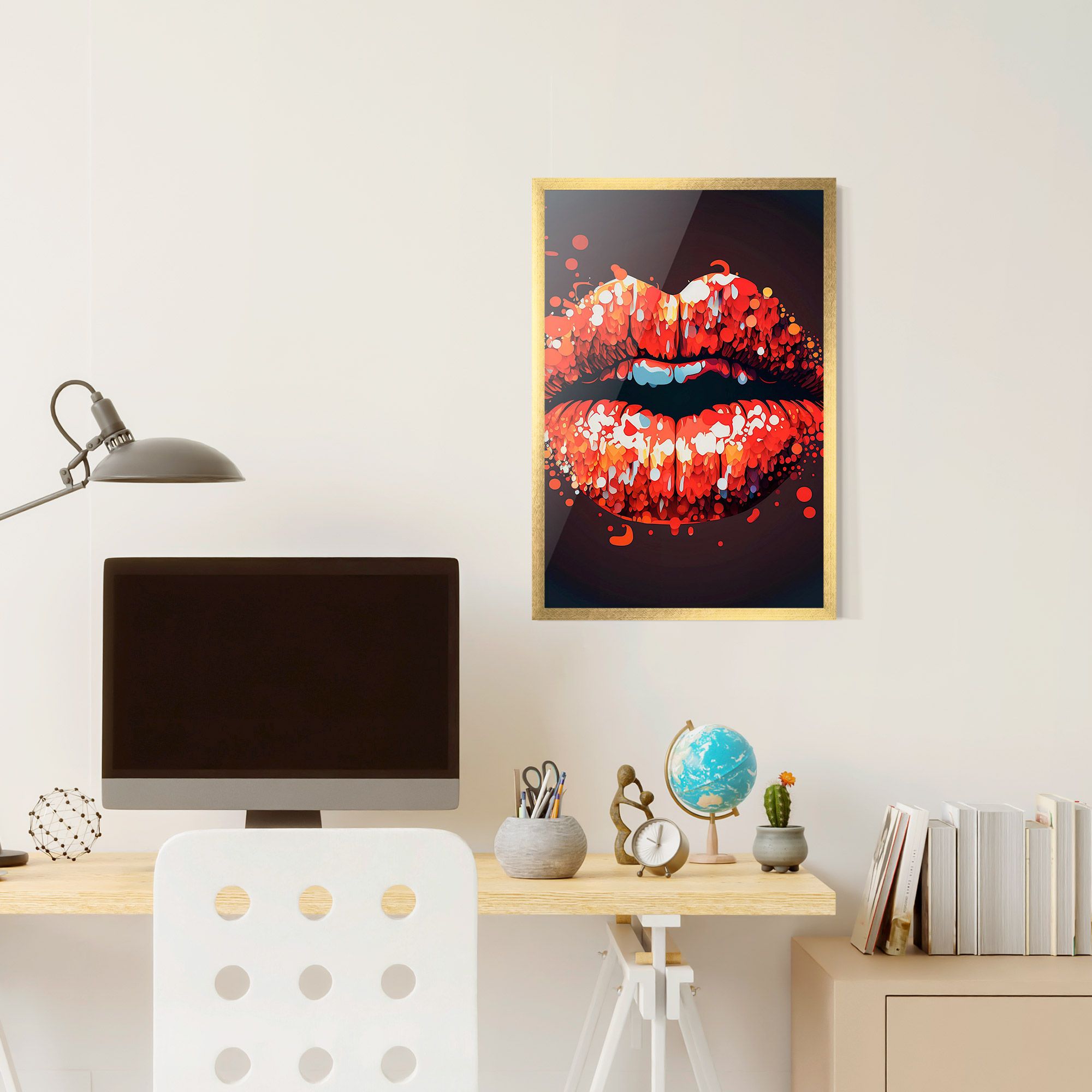 Red Lips With Word Lips It mockup 6