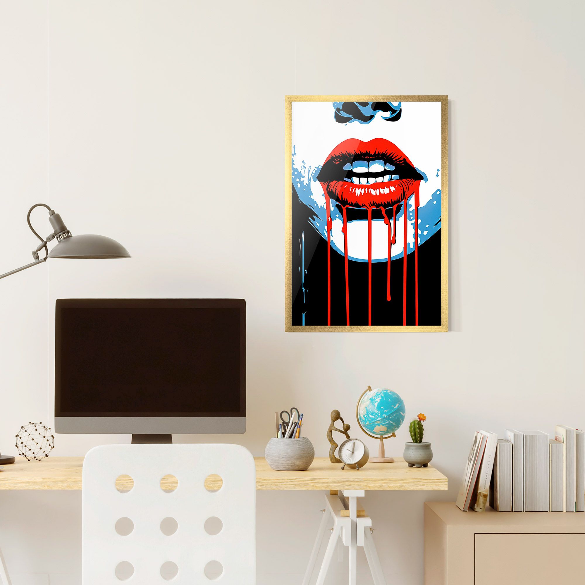 Red Lipstick Flowing mockup 6