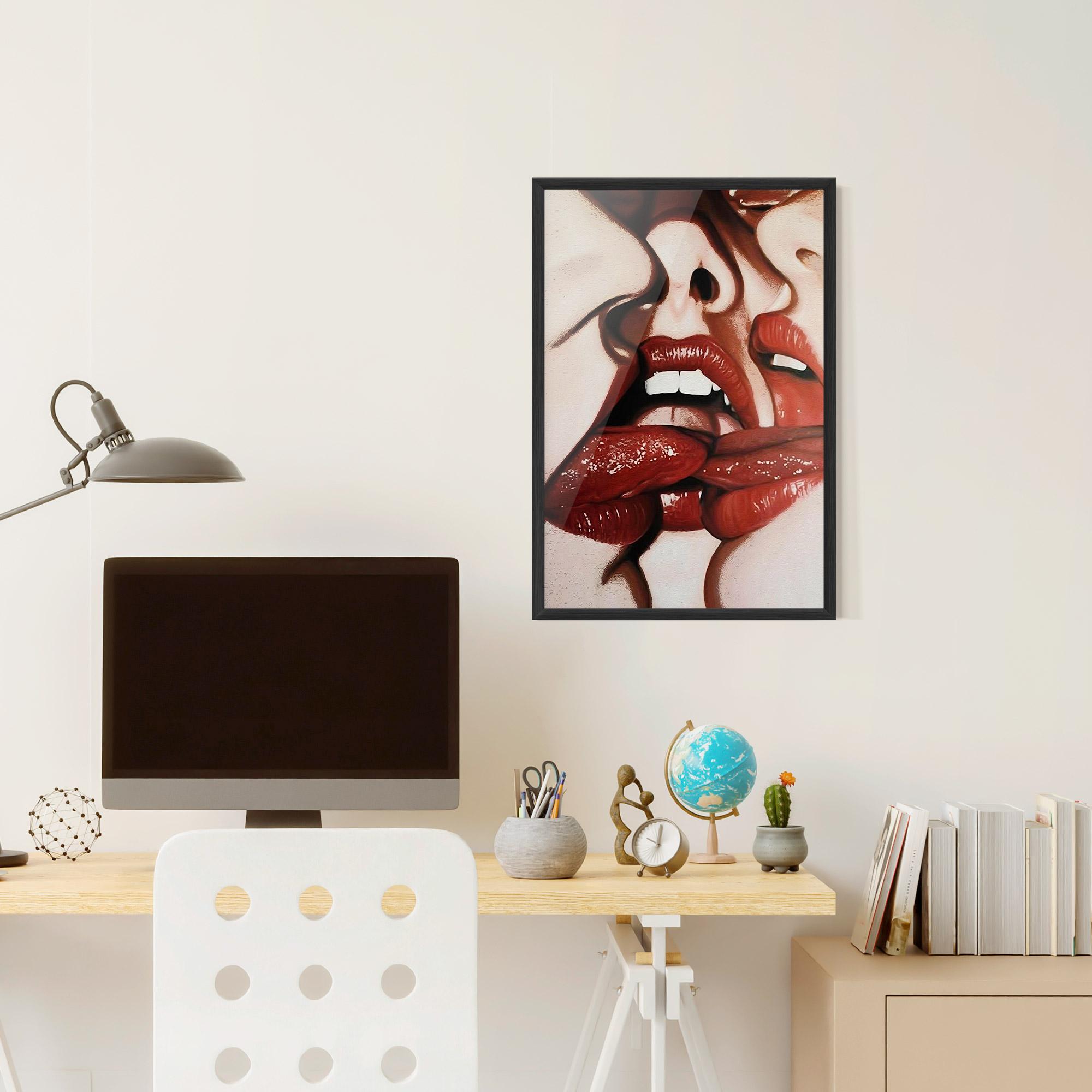 Gerahmte Poster Tree Red Lips mockup 6