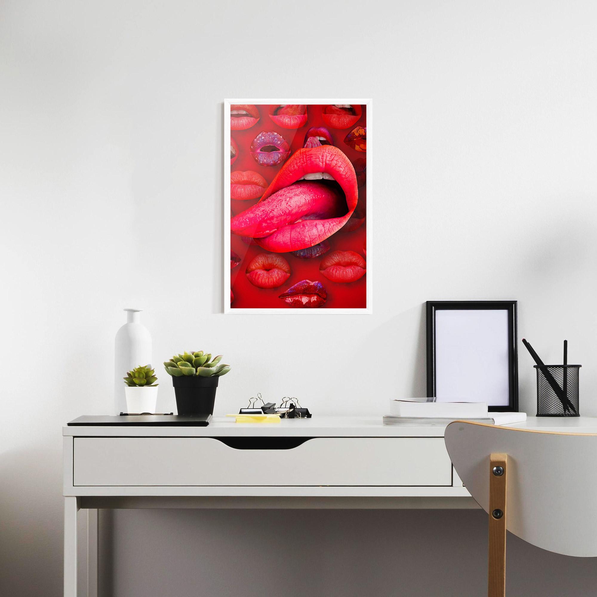 Gerahmte Poster Big Tongue Collage mockup 7