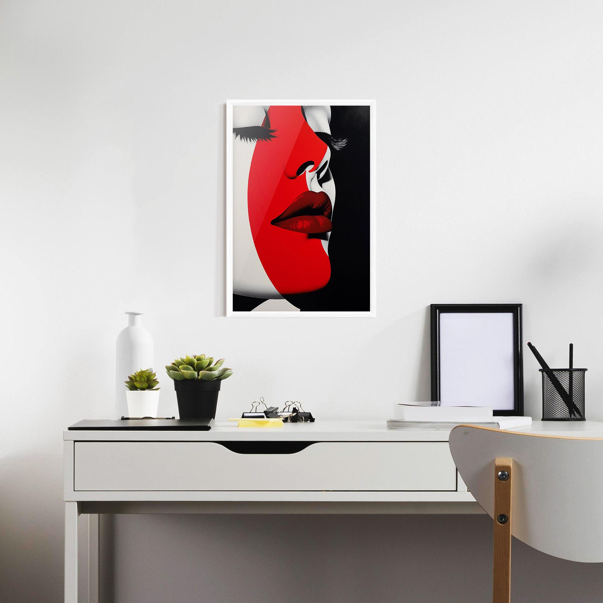 Gerahmte Poster Dark Red Lips mockup 7