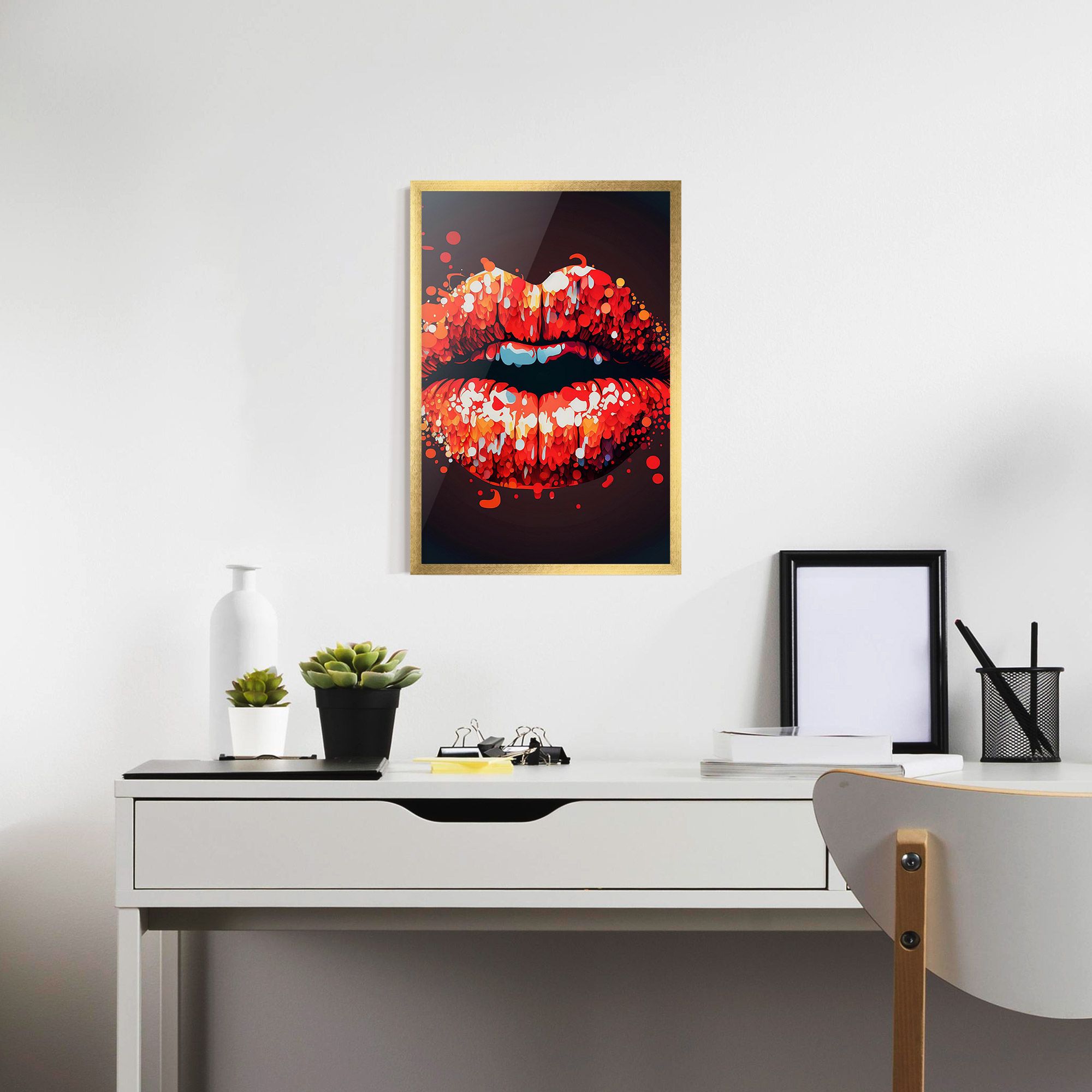 Red Lips With Word Lips It mockup 7