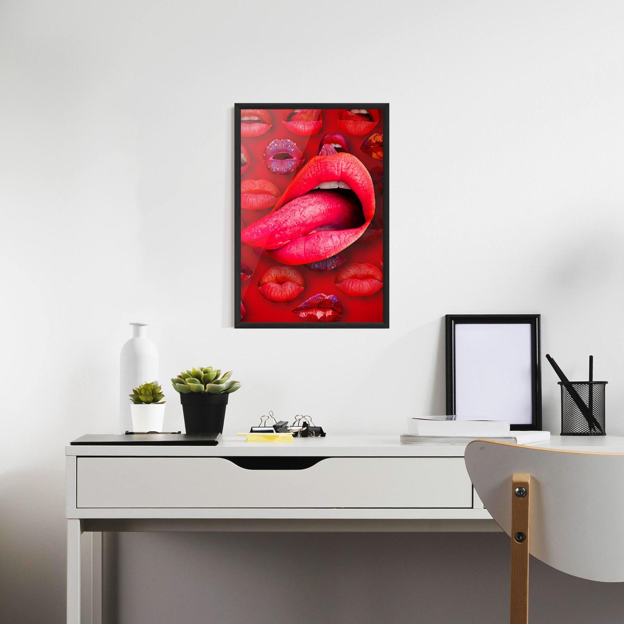 Gerahmte Poster Big Tongue Collage mockup 7