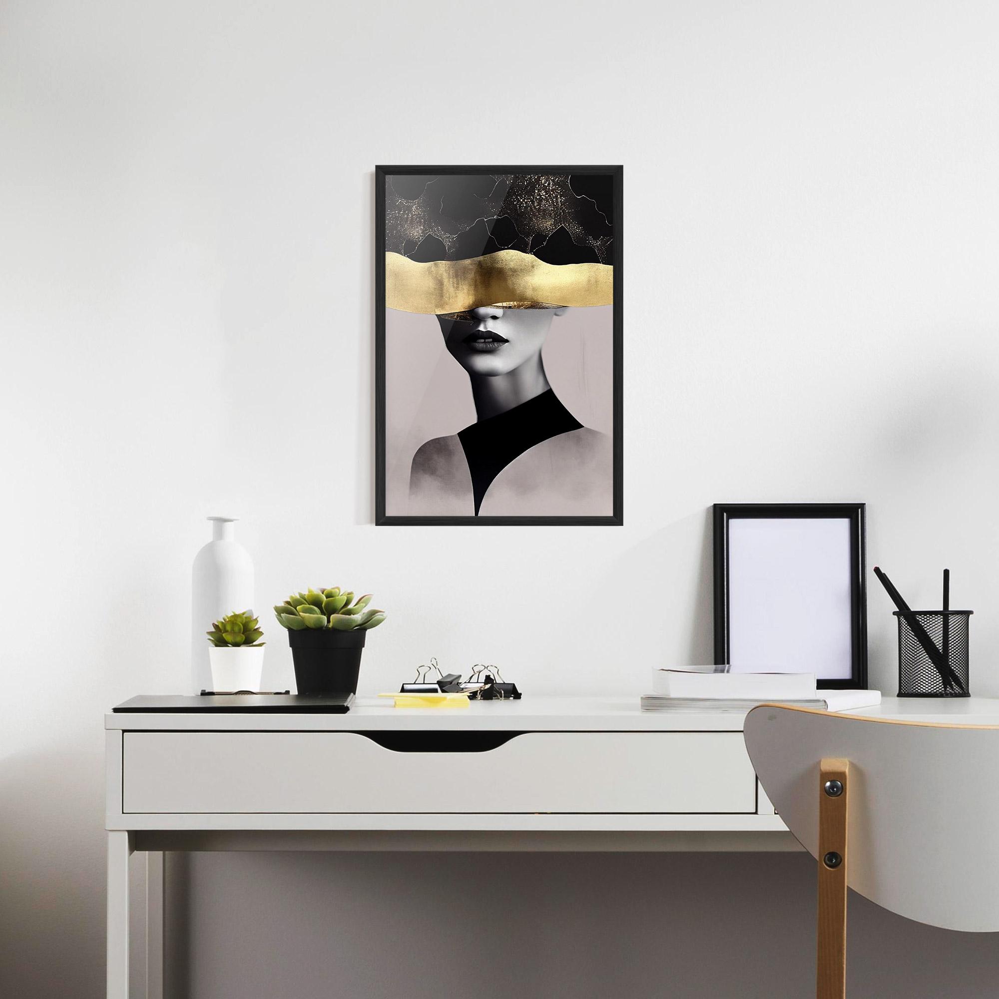 Gerahmte Poster Grey Lips mockup 7