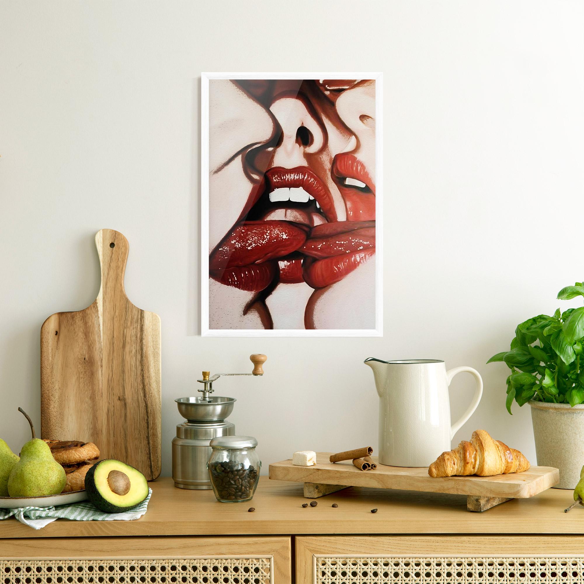 Gerahmte Poster Tree Red Lips mockup 8