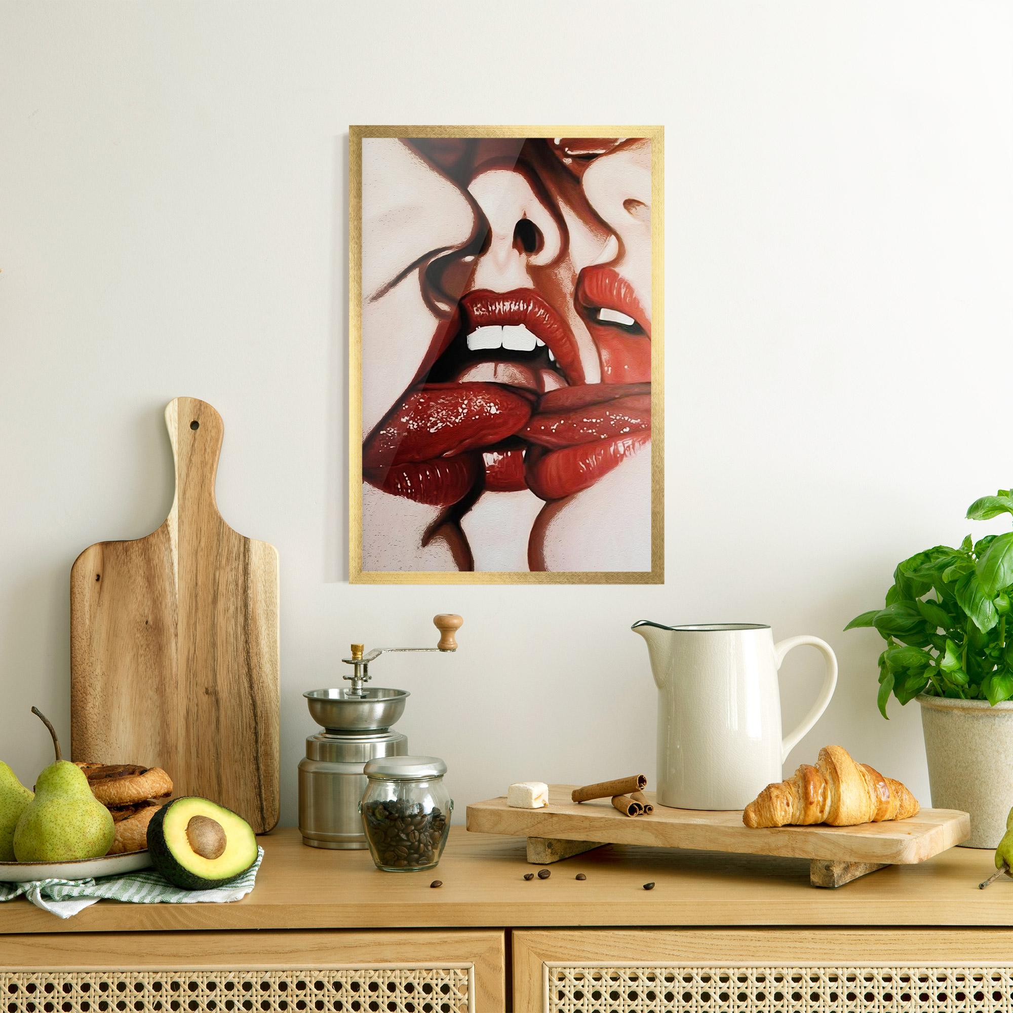 Gerahmte Poster Tree Red Lips mockup 8