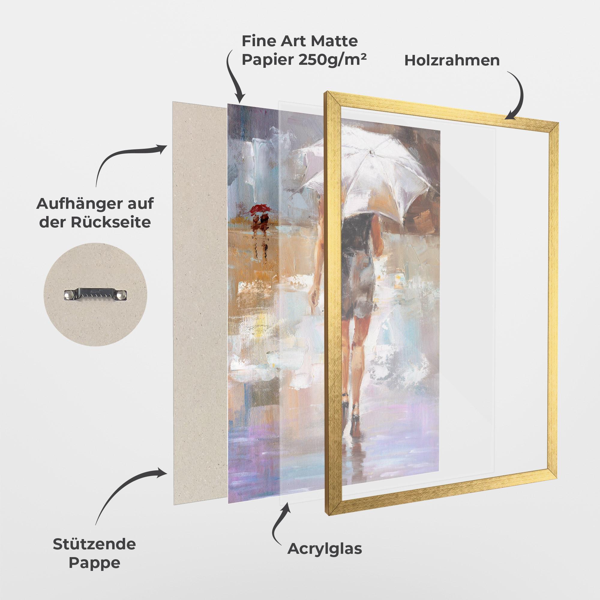 Gerahmte Poster Fashion Lady mockup 1