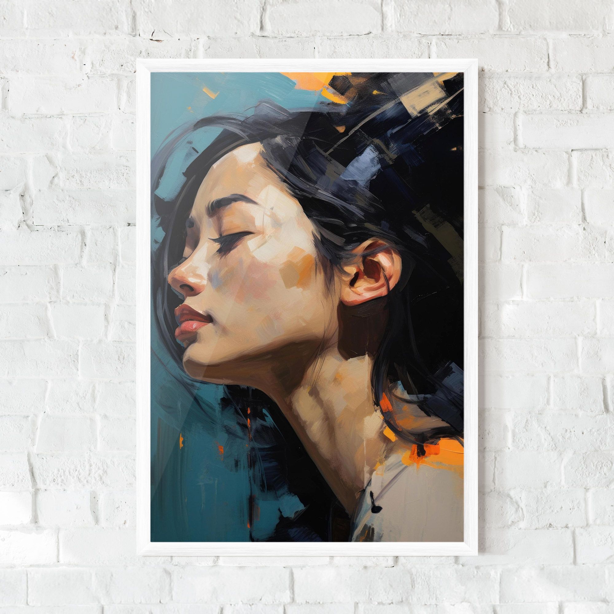 Acrylic Asian Portrait mockup 0