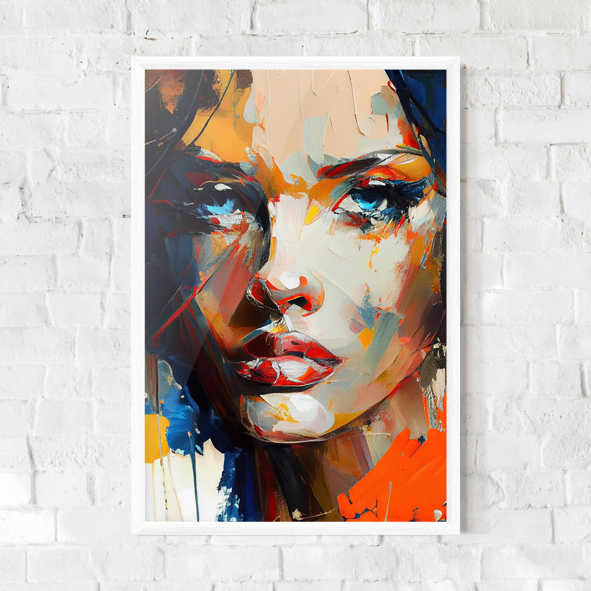 Gerahmte Poster Beautiful Brunette Woman mockup 0