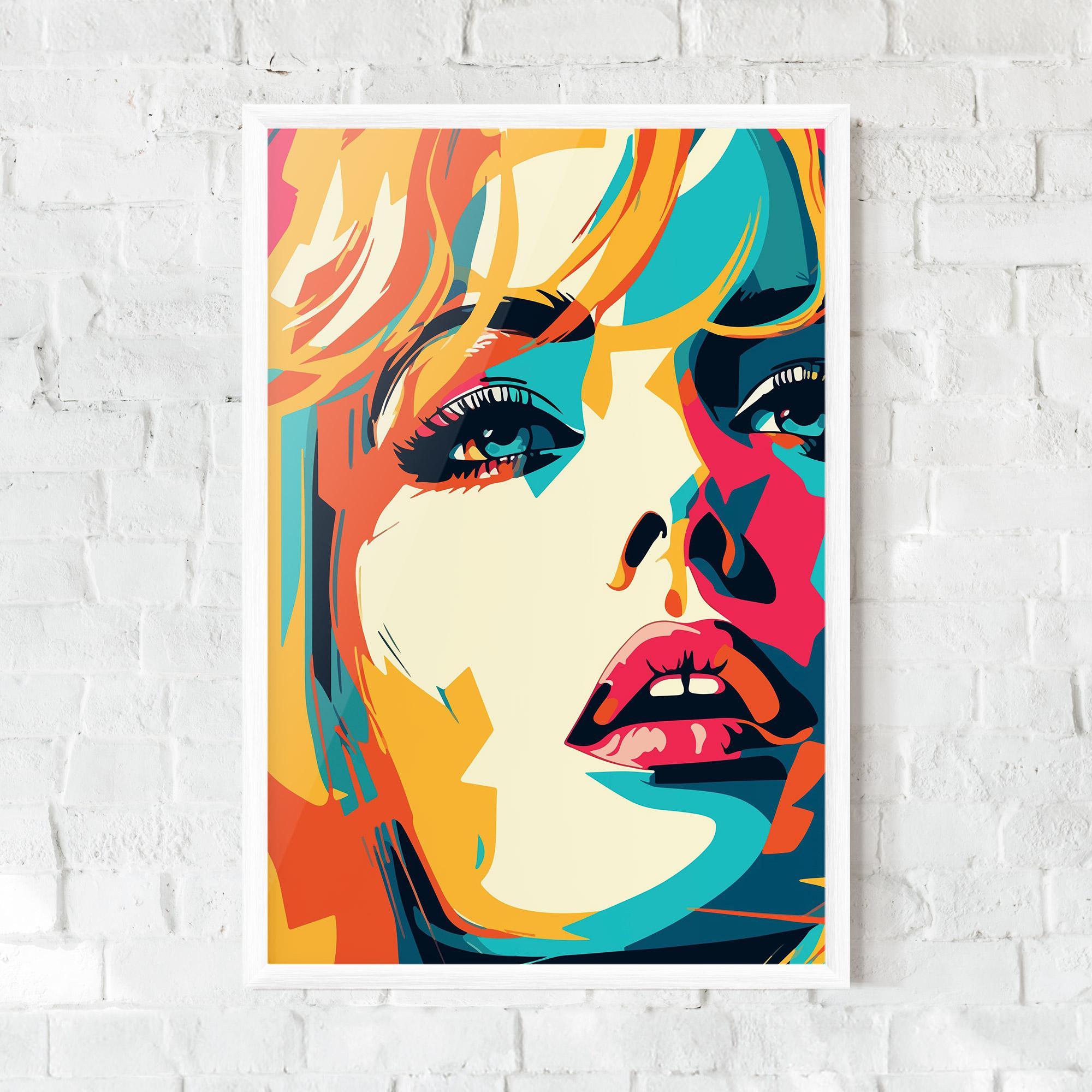 Gerahmte Poster Blonde Girl Portrait mockup 0