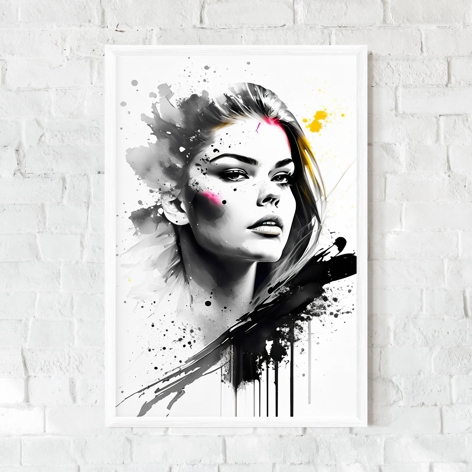 Gerahmte Poster Ink Splash Portrait mockup 0