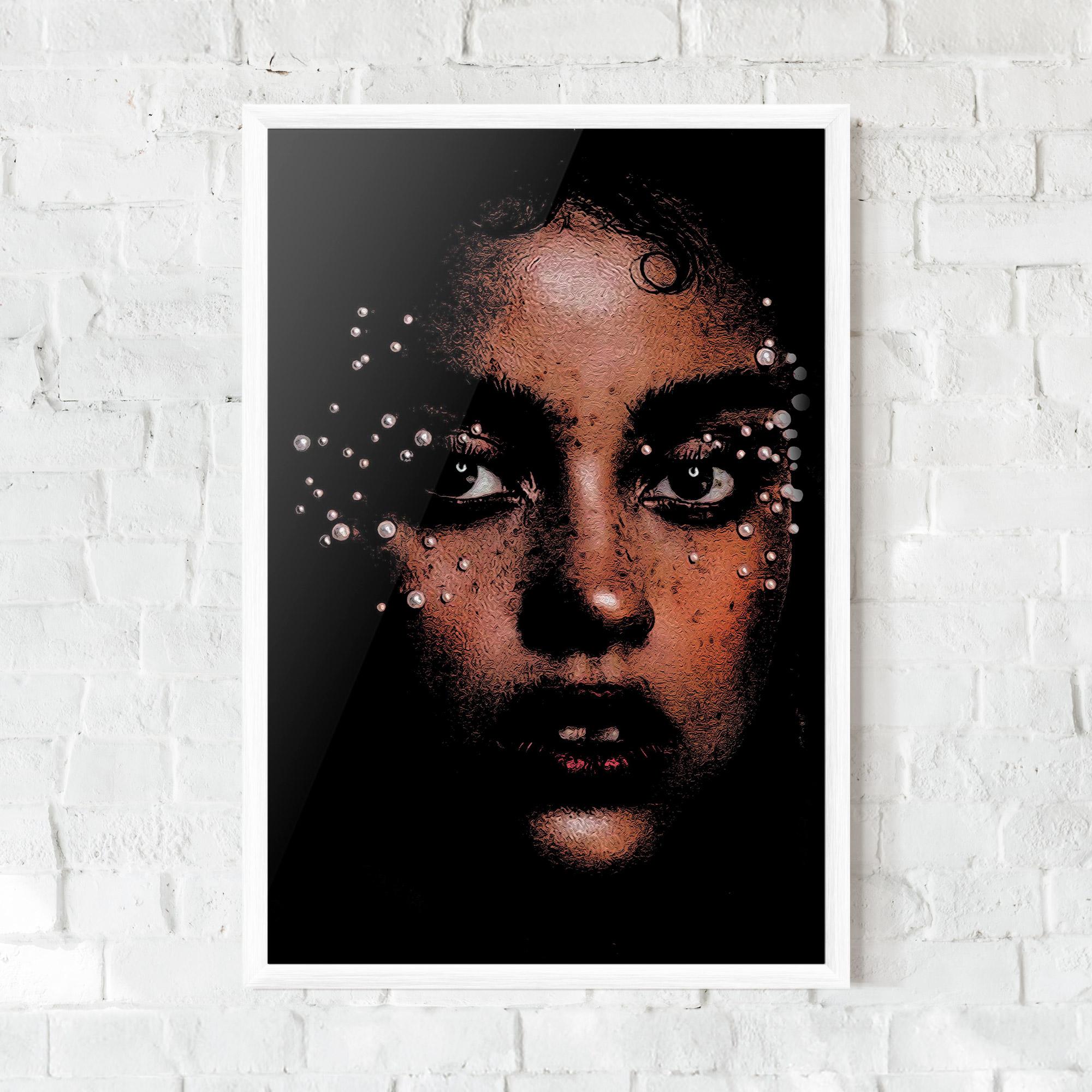 Gerahmte Poster Pearl Portrait mockup 0