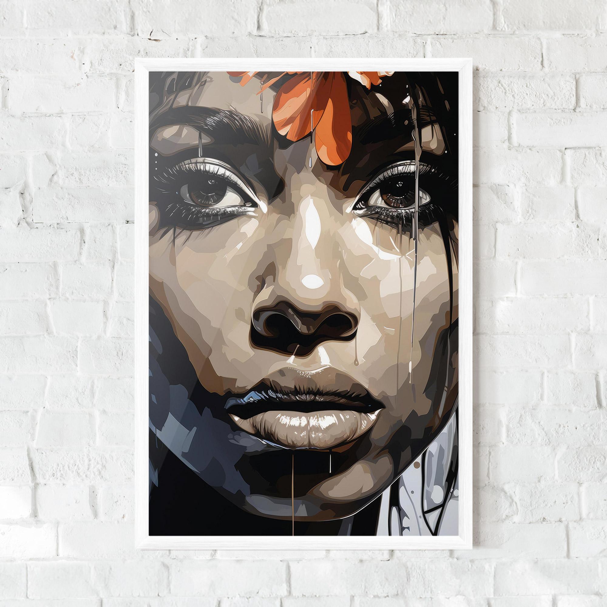 Gerahmte Poster Pretty Girl Portrait mockup 0